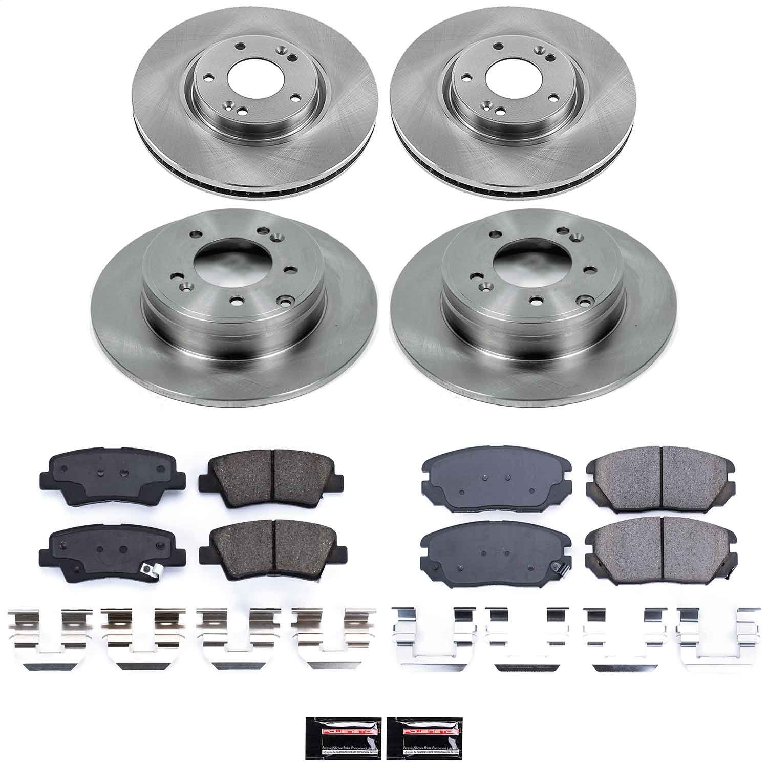 Power Stop - KOE5474 - Front and Rear - Disc Brake Pad and Rotor Kit