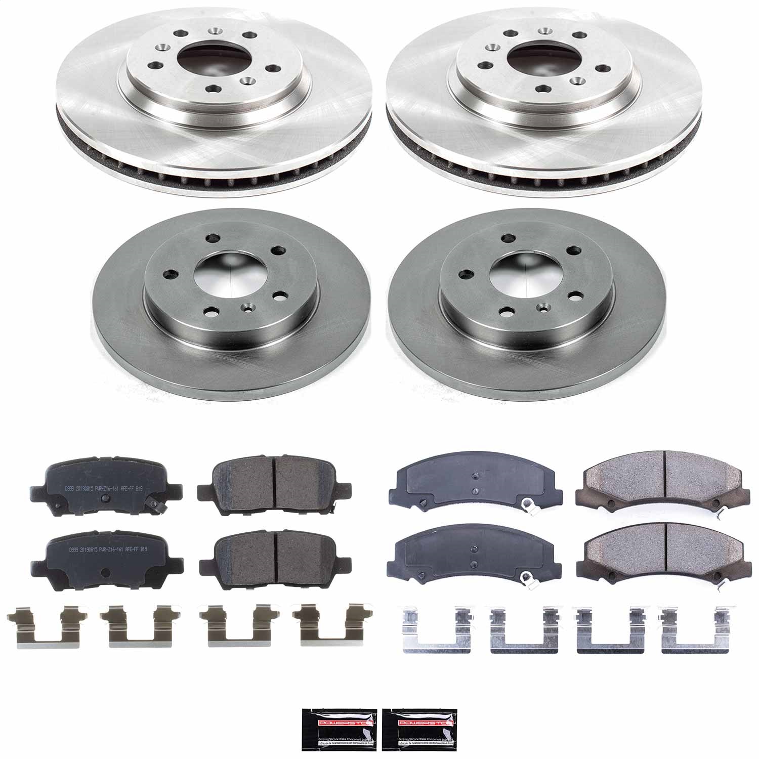 Power Stop - KOE5504 - Front and Rear - Disc Brake Pad and Rotor Kit