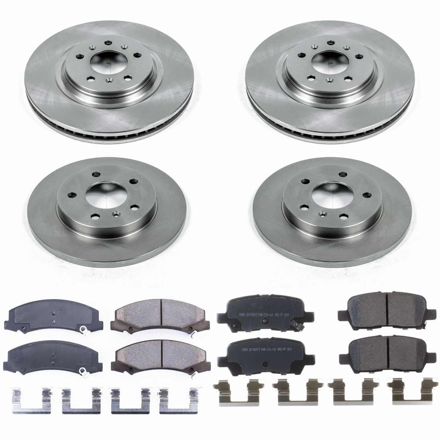 Power Stop - KOE5514 - Front and Rear - Disc Brake Pad and Rotor Kit