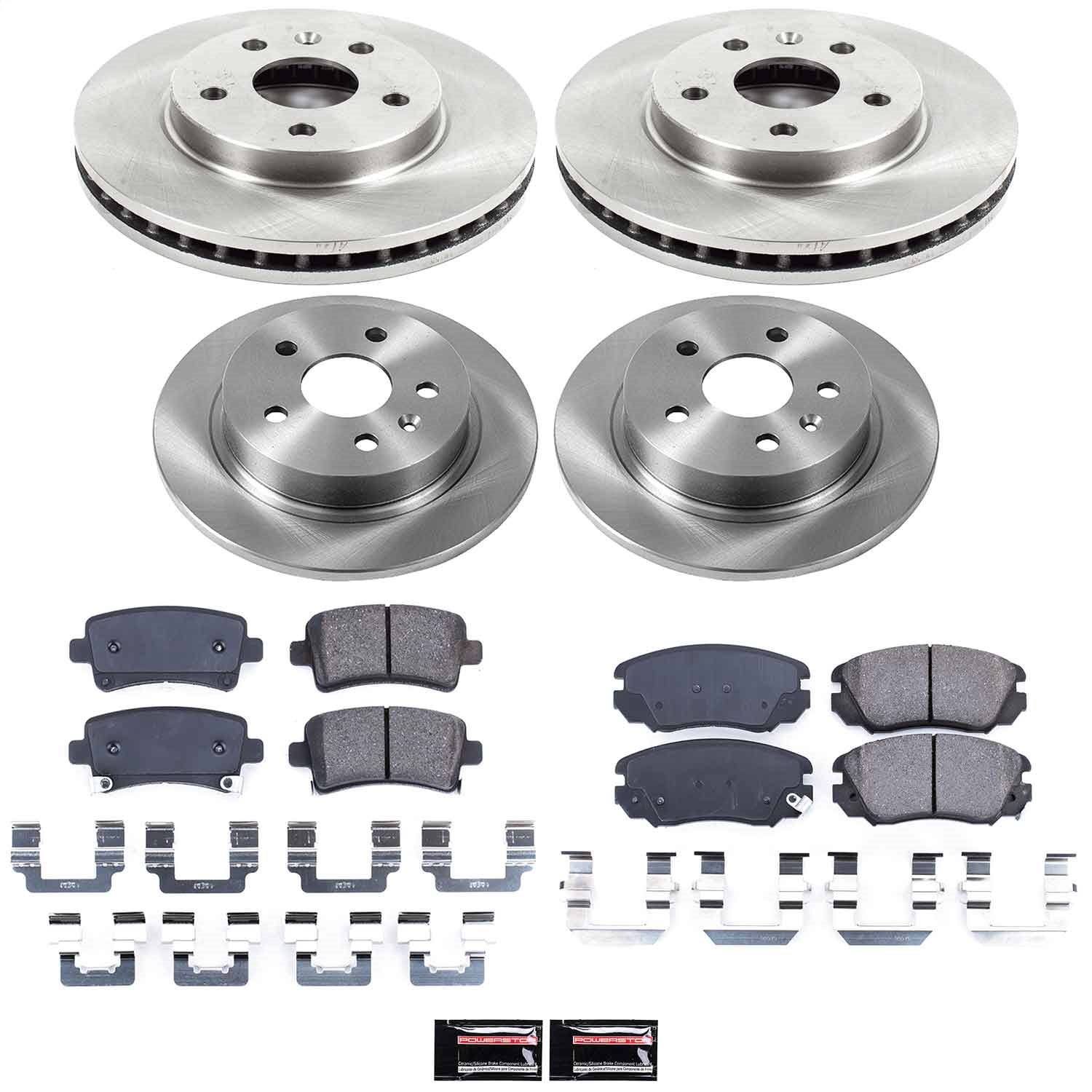 Power Stop - KOE5523 - Front and Rear - Disc Brake Pad and Rotor Kit