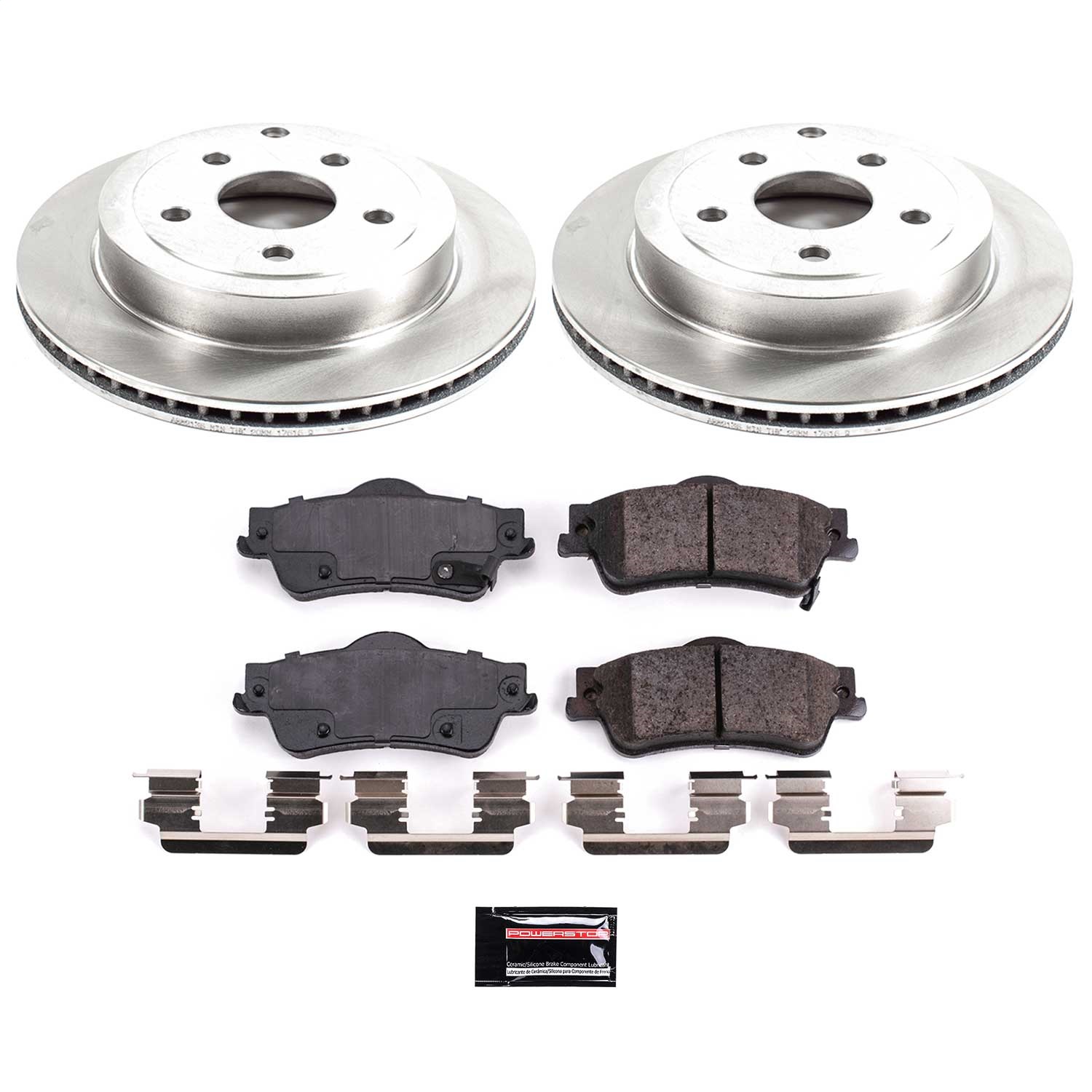 Power Stop - KOE5525 - Rear - Disc Brake Pad and Rotor Kit
