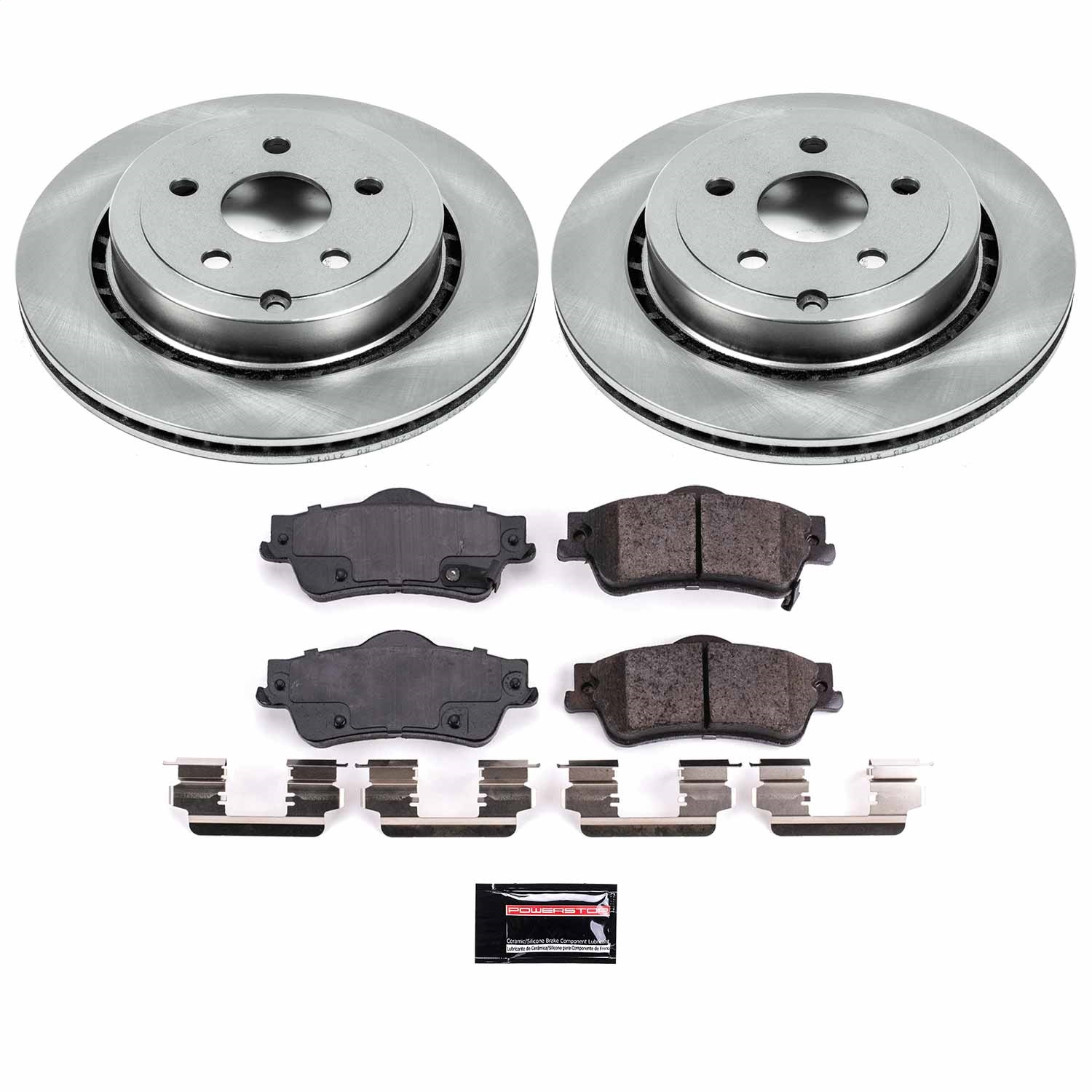 Power Stop - KOE5528 - Rear - Disc Brake Pad and Rotor Kit