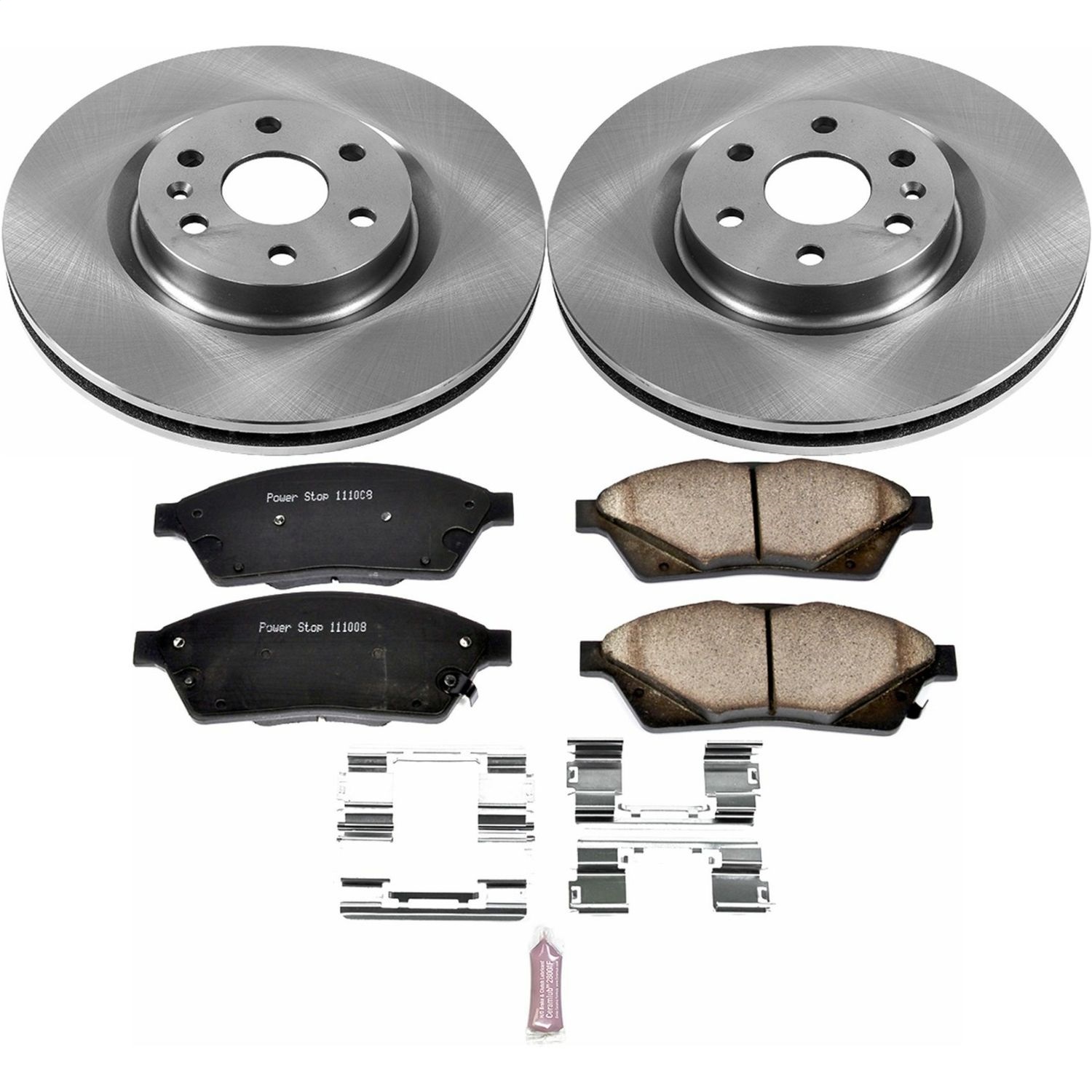 Power Stop - KOE5545 - Front - Disc Brake Pad and Rotor Kit