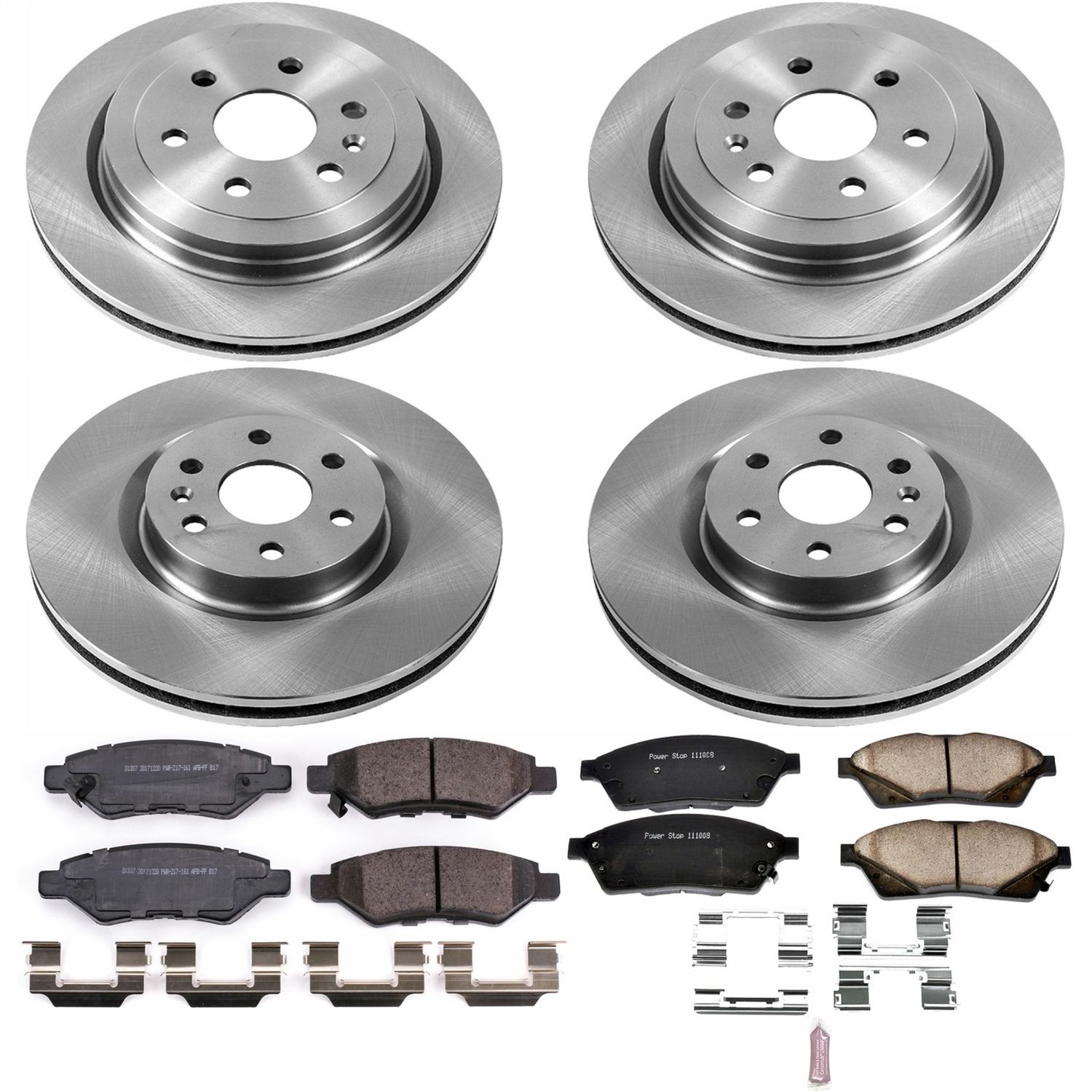Power Stop - KOE5546 - Front and Rear - Disc Brake Pad and Rotor Kit