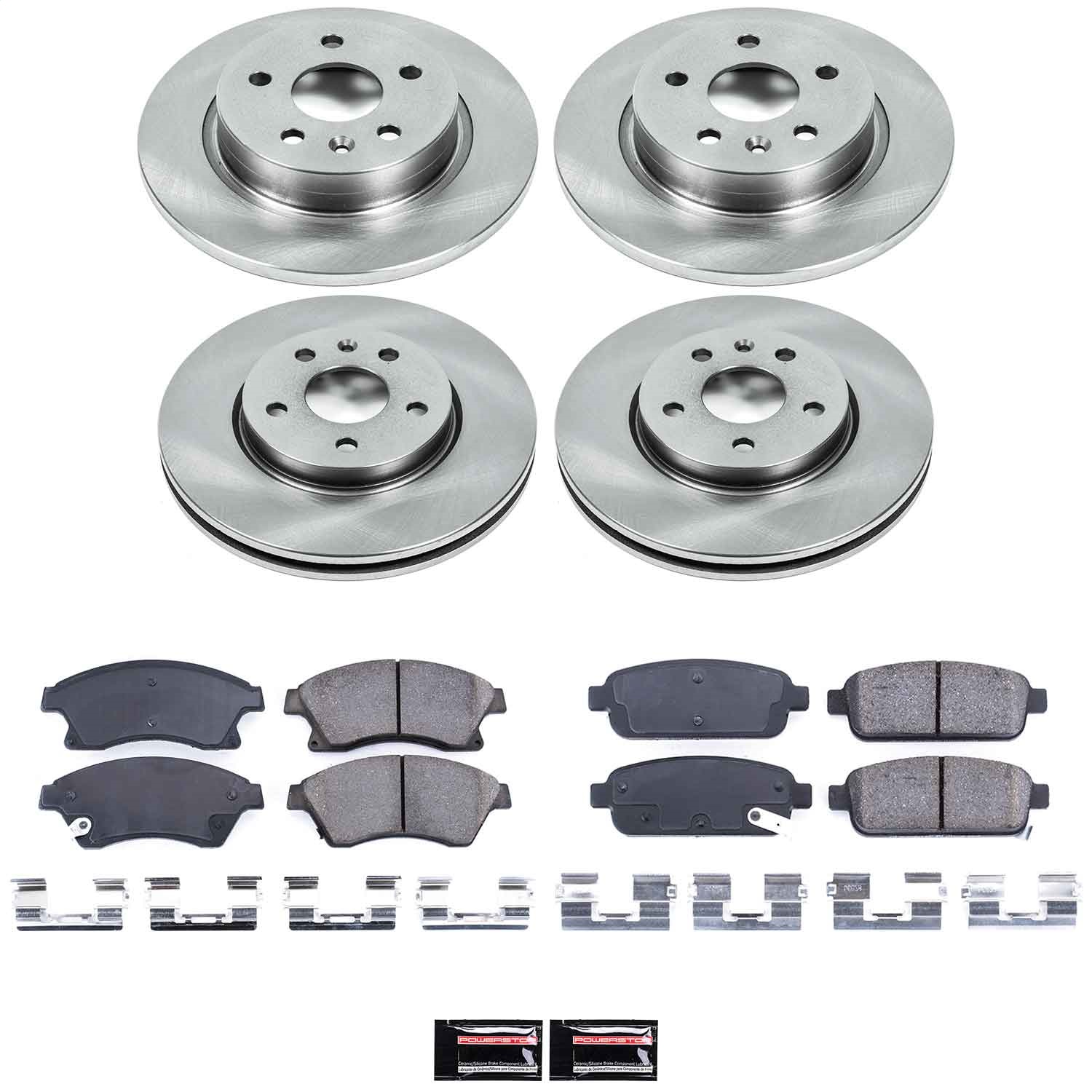 Power Stop - KOE5551 - Front and Rear - Disc Brake Pad and Rotor Kit