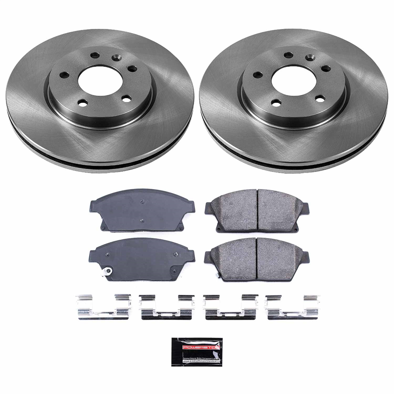 Power Stop - KOE5554 - Front - Disc Brake Pad and Rotor Kit