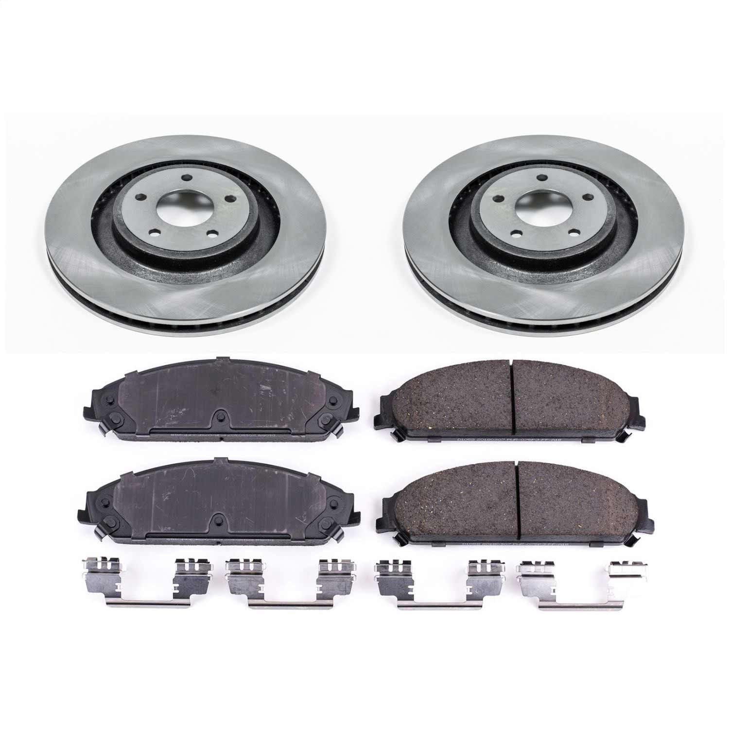 Power Stop - KOE5565 - Front - Disc Brake Pad and Rotor Kit