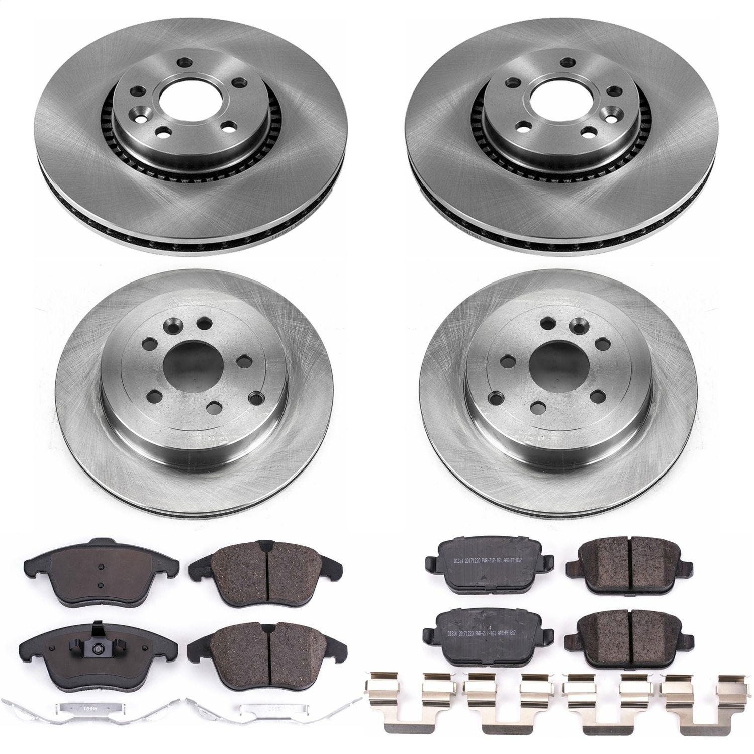 Power Stop - KOE5616 - Front and Rear - Disc Brake Pad and Rotor Kit