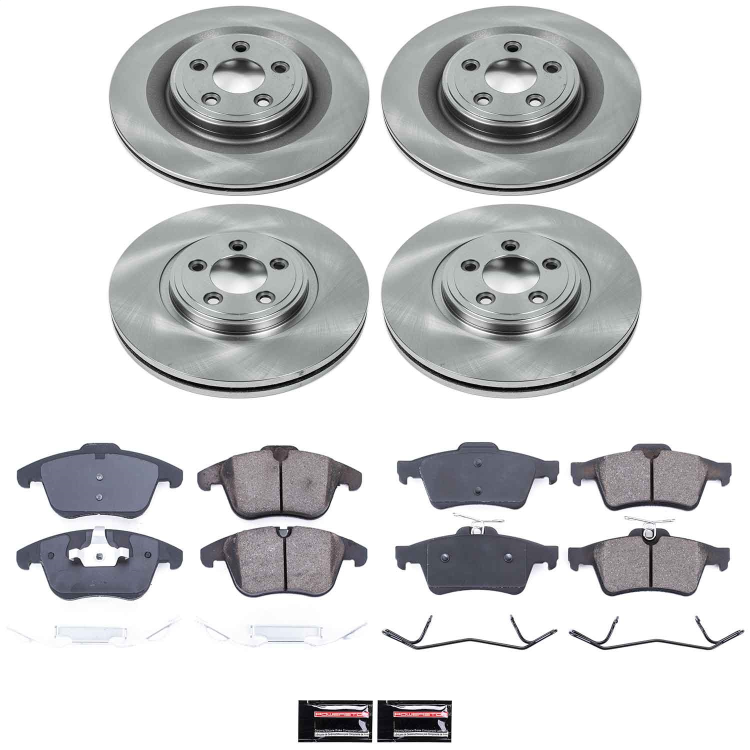 Power Stop - KOE5637 - Front and Rear - Disc Brake Pad and Rotor Kit