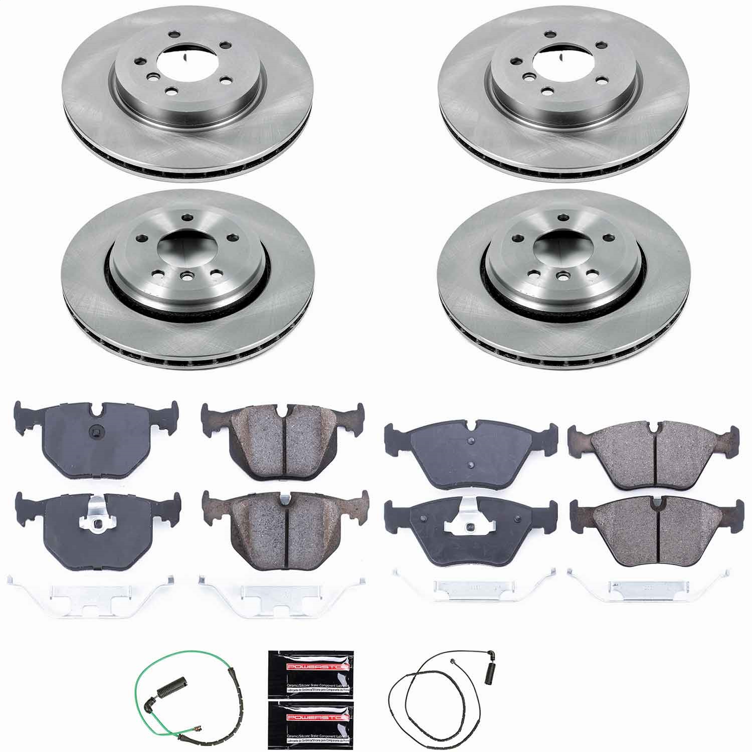 Power Stop - KOE5728 - Front and Rear - Disc Brake Pad and Rotor Kit