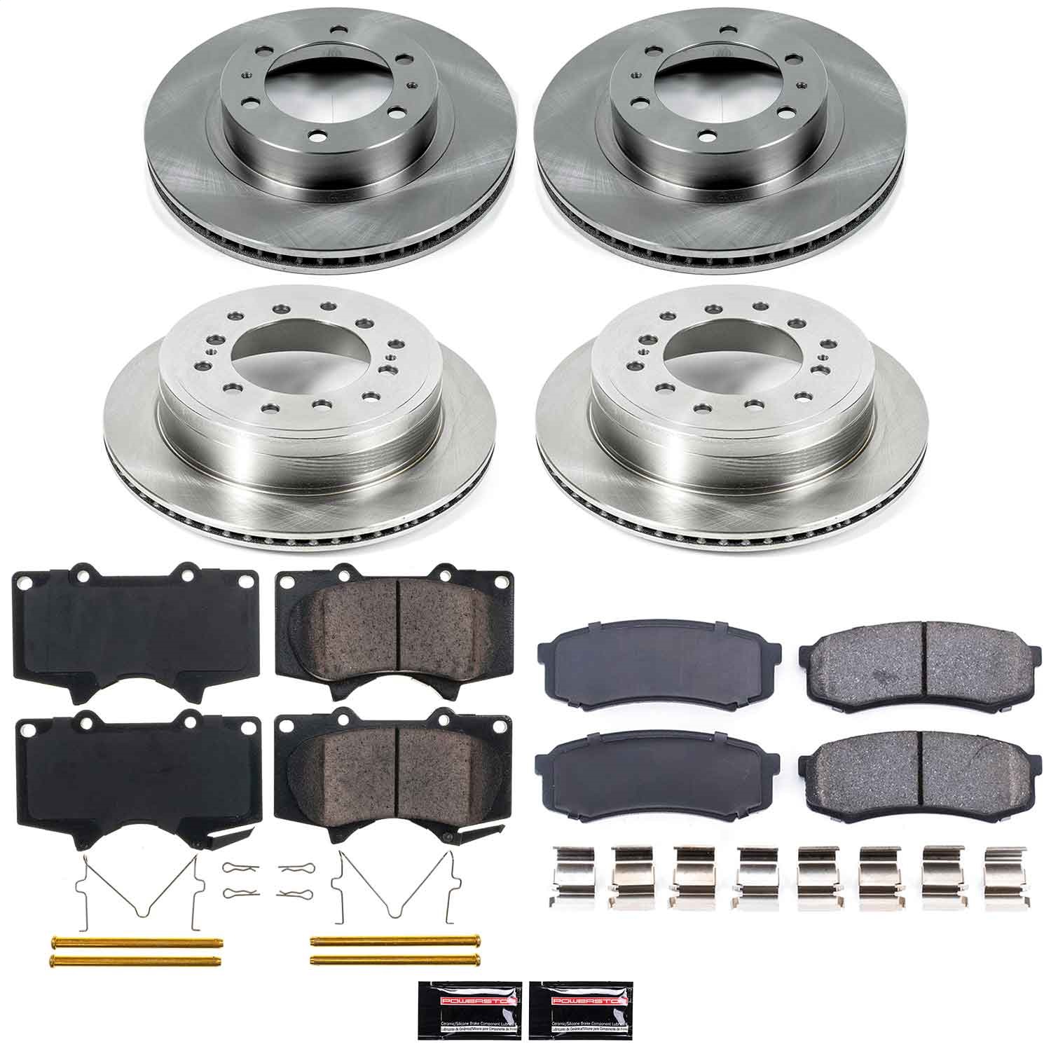 Power Stop - KOE5805 - Front and Rear - Disc Brake Pad and Rotor Kit