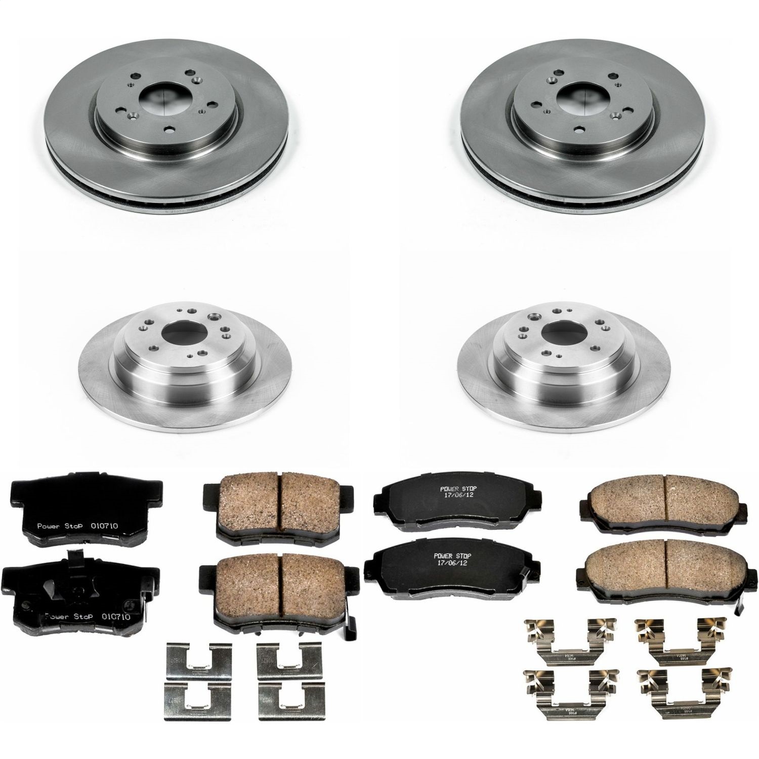 Power Stop - KOE5815 - Front and Rear - Disc Brake Pad and Rotor Kit