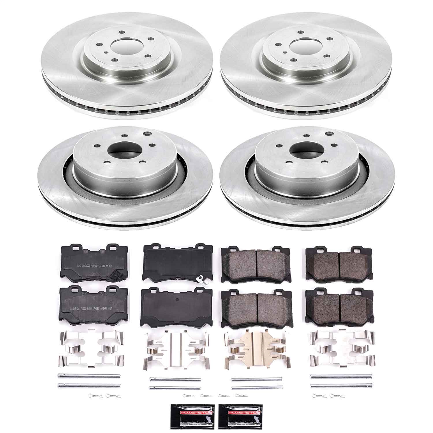 Power Stop - KOE5823 - Front and Rear - Disc Brake Pad and Rotor Kit