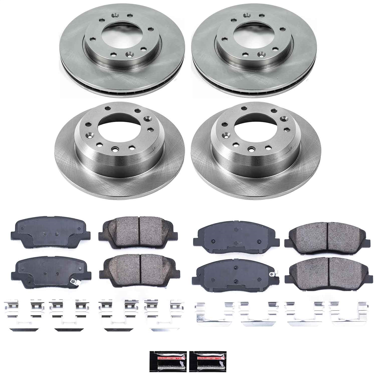 Power Stop - KOE5831 - Front and Rear - Disc Brake Pad and Rotor Kit