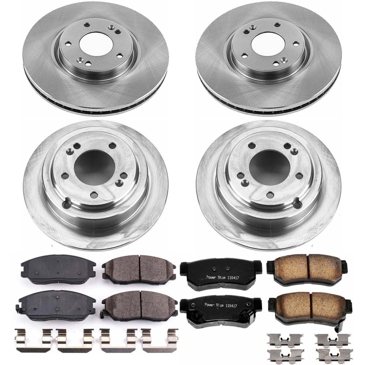 Power Stop - KOE5833 - Front and Rear - Disc Brake Pad and Rotor Kit
