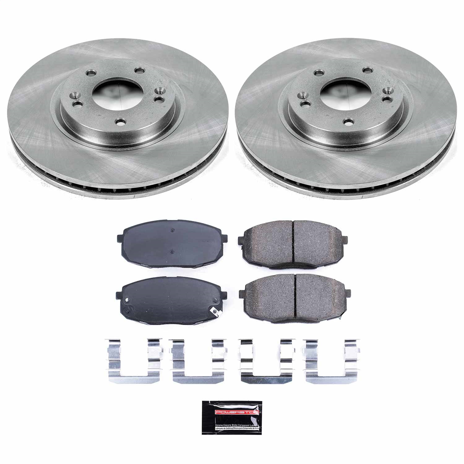 Power Stop - KOE5837 - Front - Disc Brake Pad and Rotor Kit