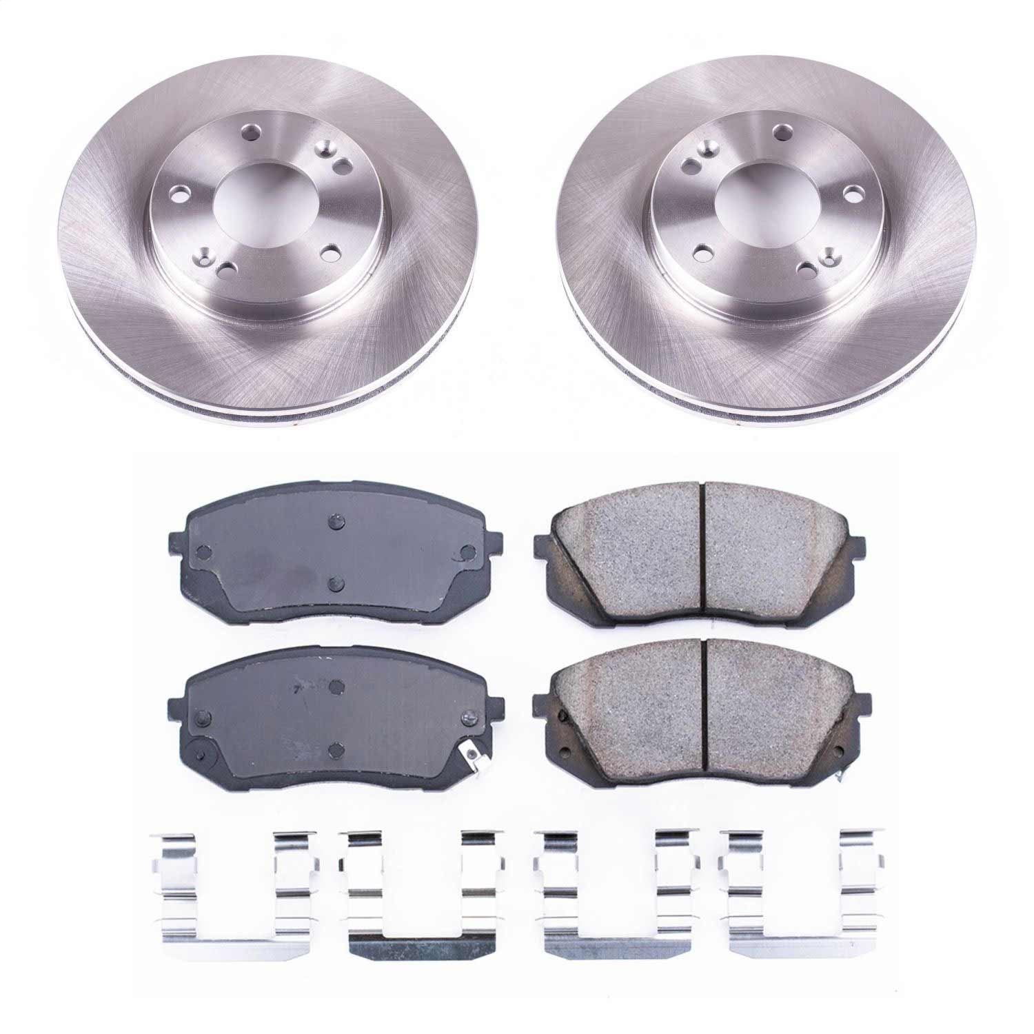 Power Stop - KOE5851 - Front - Disc Brake Pad and Rotor Kit