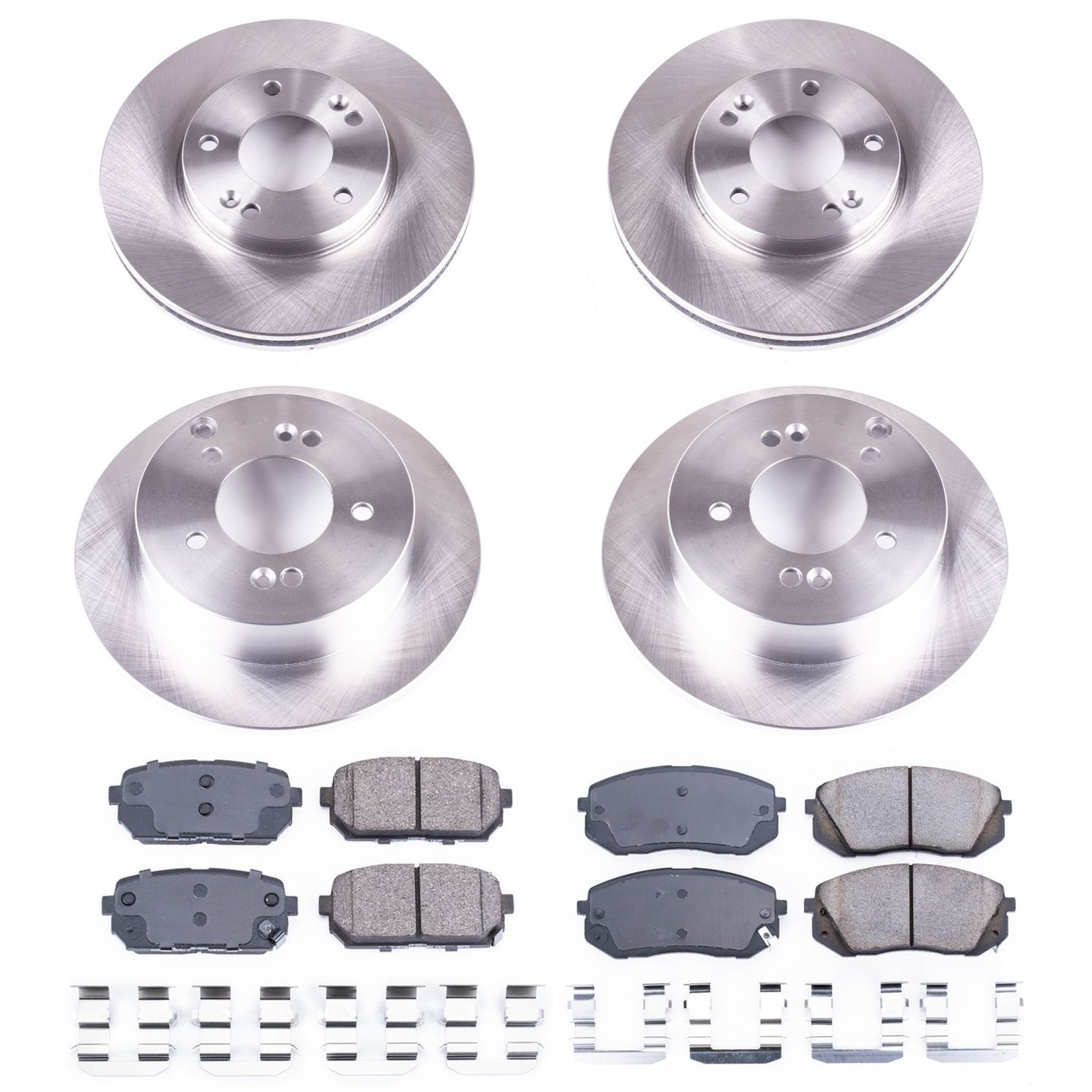 Power Stop - KOE5852 - Front and Rear - Disc Brake Pad and Rotor Kit