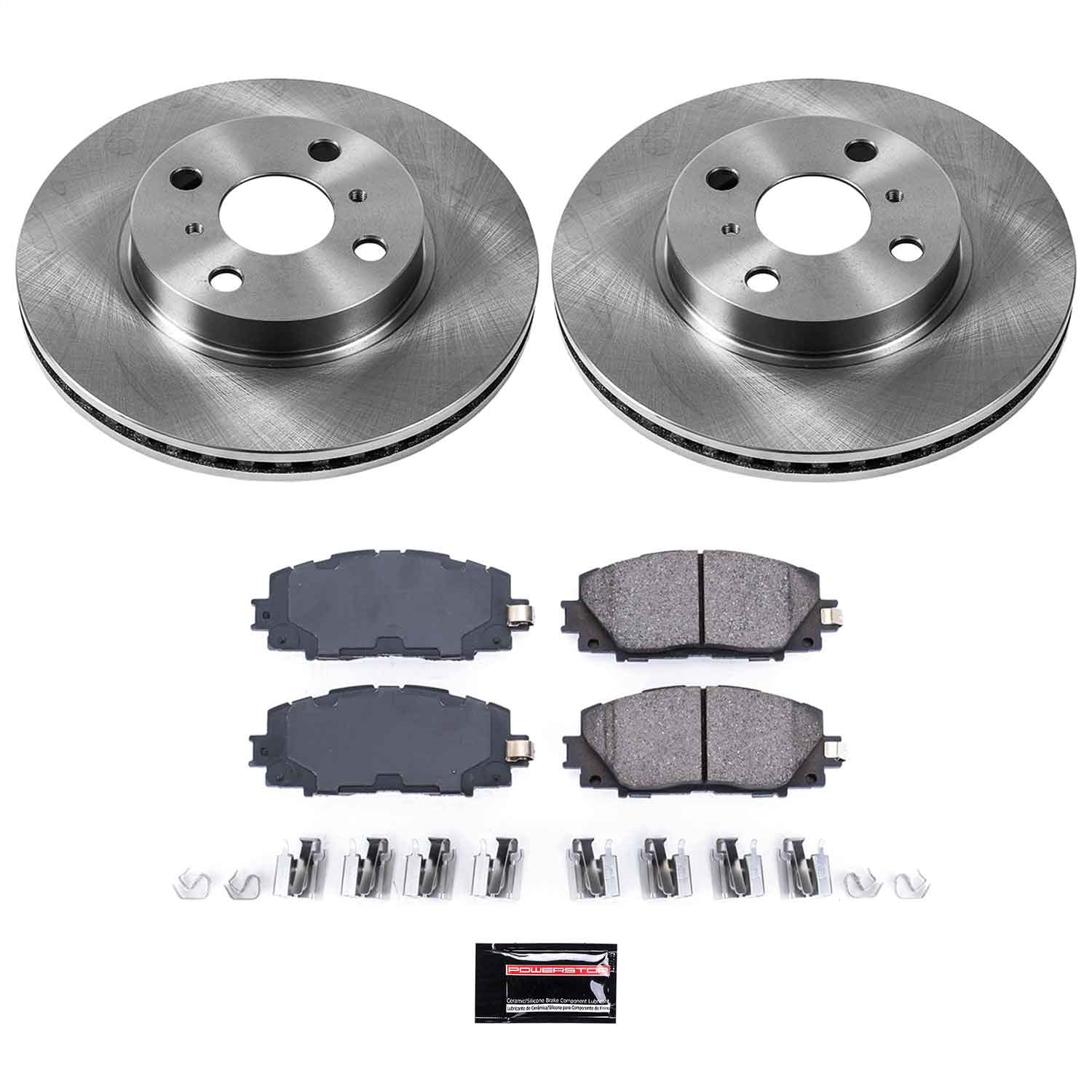 Power Stop - KOE5863 - Front - Disc Brake Pad and Rotor Kit
