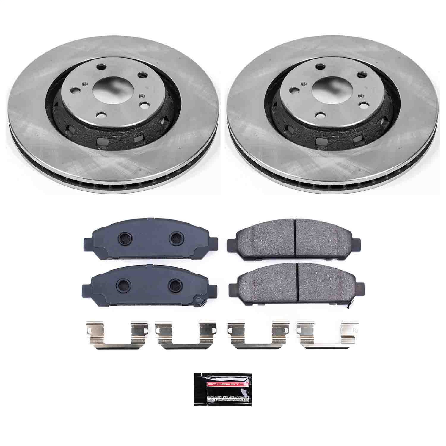 Power Stop - KOE5865 - Front - Disc Brake Pad and Rotor Kit