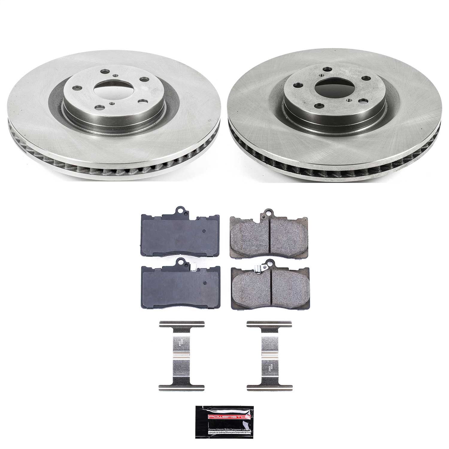 Power Stop - KOE5868 - Front - Disc Brake Pad and Rotor Kit
