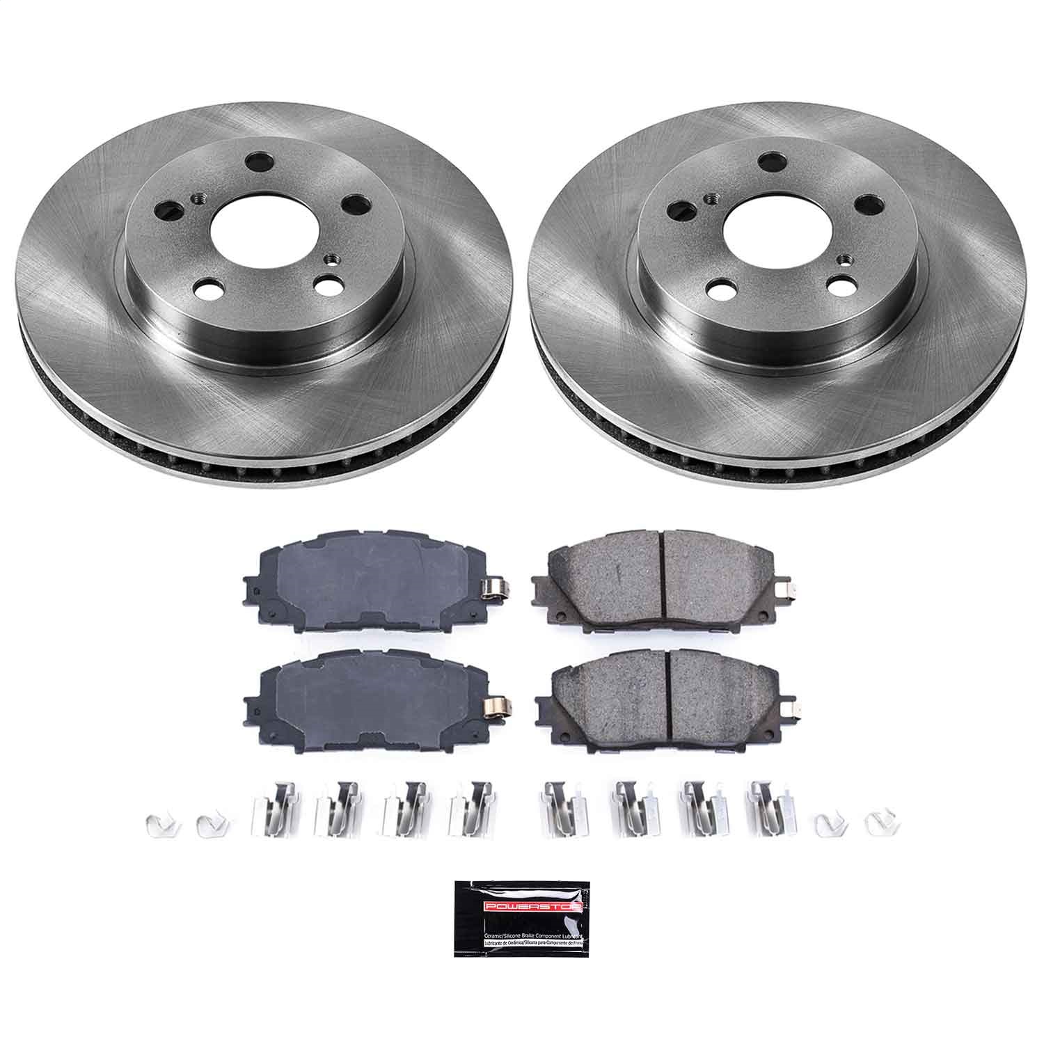 Power Stop - KOE5870 - Front - Disc Brake Pad and Rotor Kit
