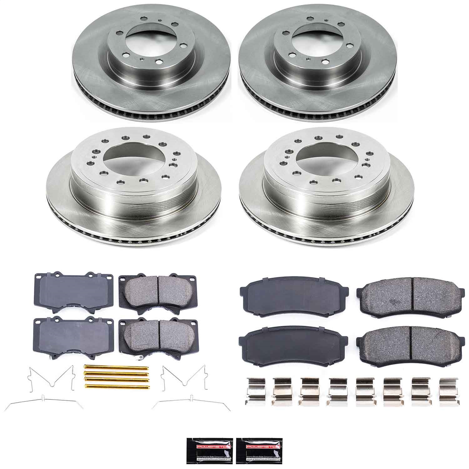 Power Stop - KOE5874 - Front and Rear - Disc Brake Pad and Rotor Kit