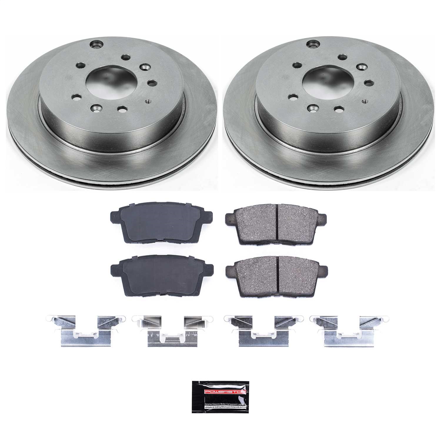 Power Stop - KOE5876 - Rear - Disc Brake Pad and Rotor Kit