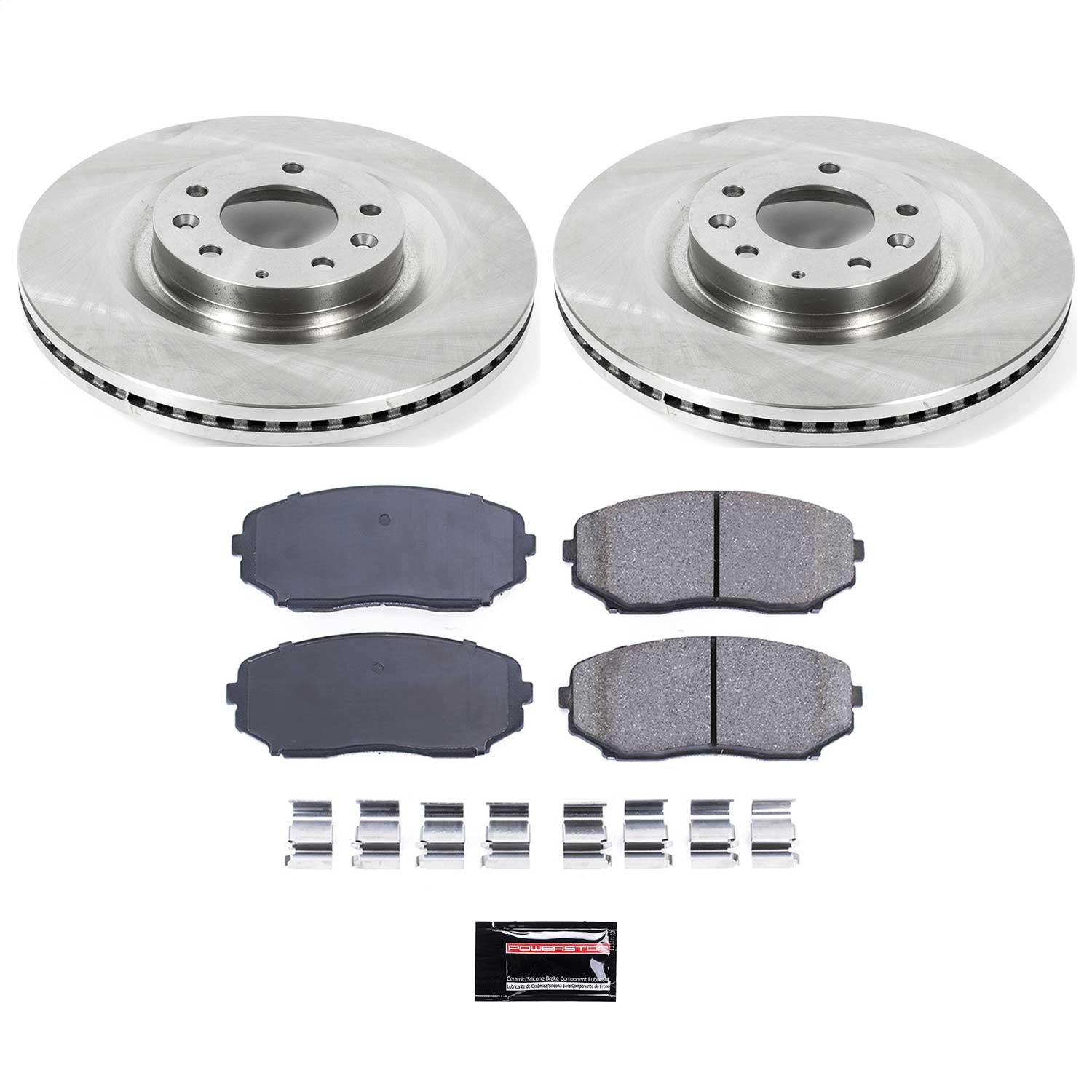 Power Stop - KOE5878 - Front - Disc Brake Pad and Rotor Kit