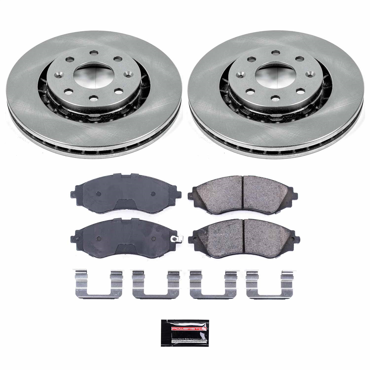Power Stop - KOE5893 - Front - Disc Brake Pad and Rotor Kit