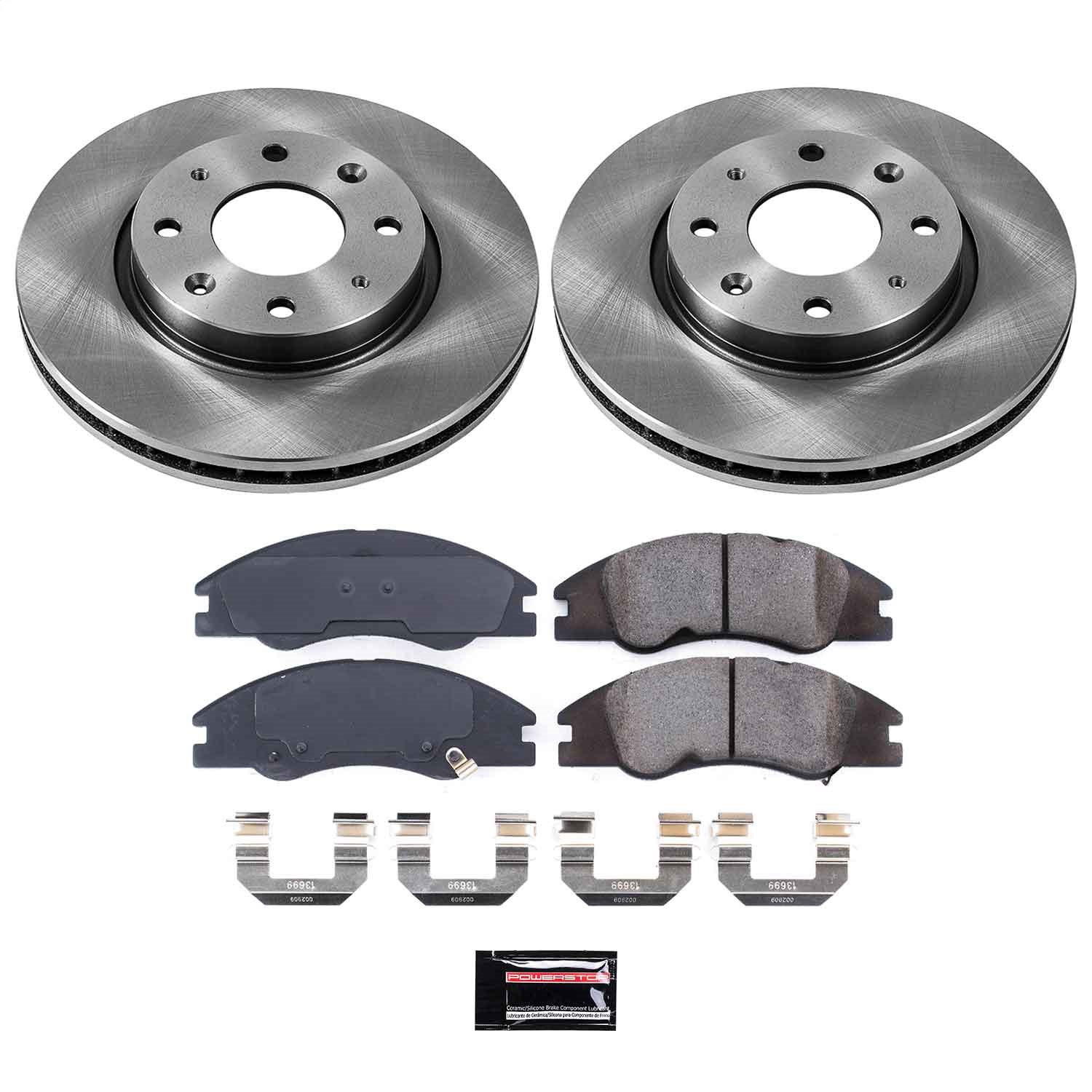 Power Stop - KOE5903 - Front - Disc Brake Pad and Rotor Kit