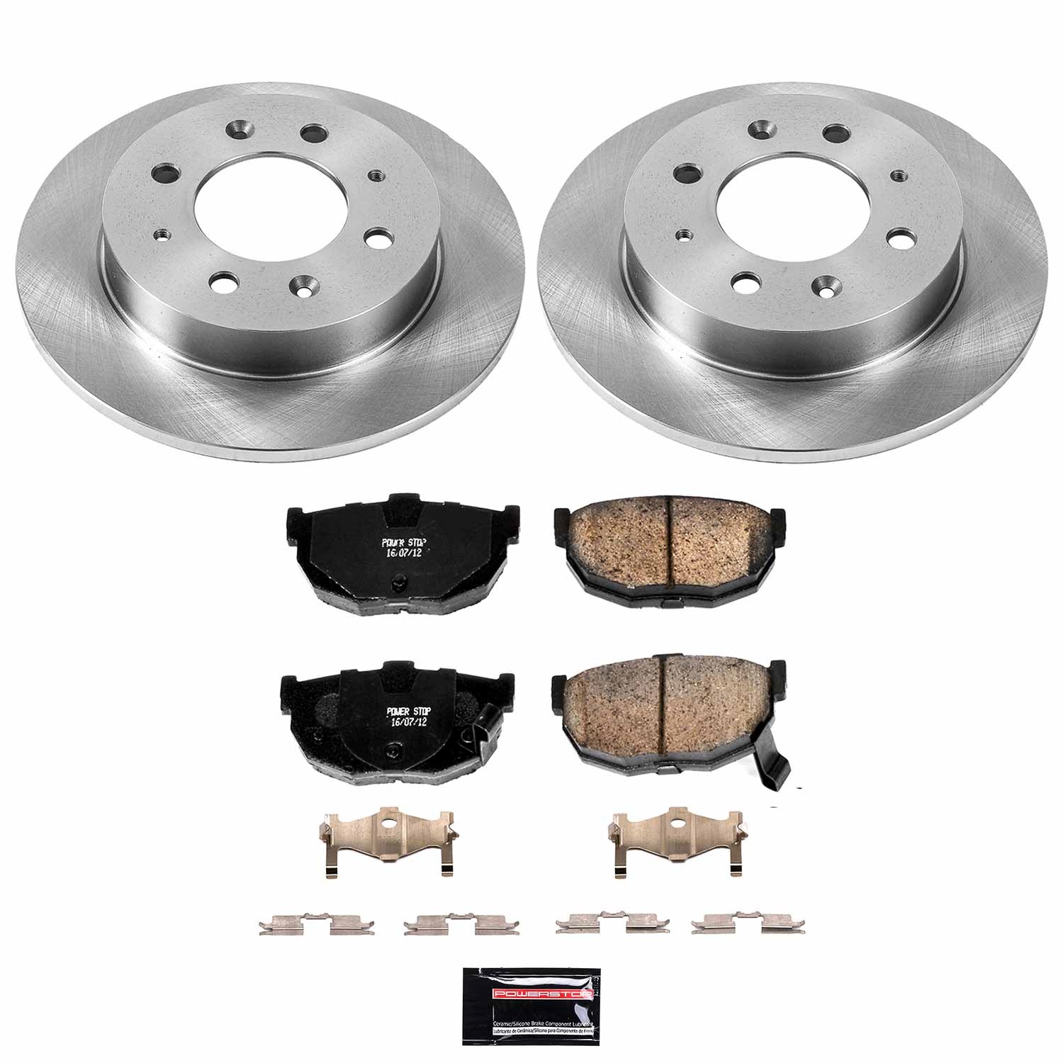 Power Stop - KOE5905 - Rear - Disc Brake Pad and Rotor Kit