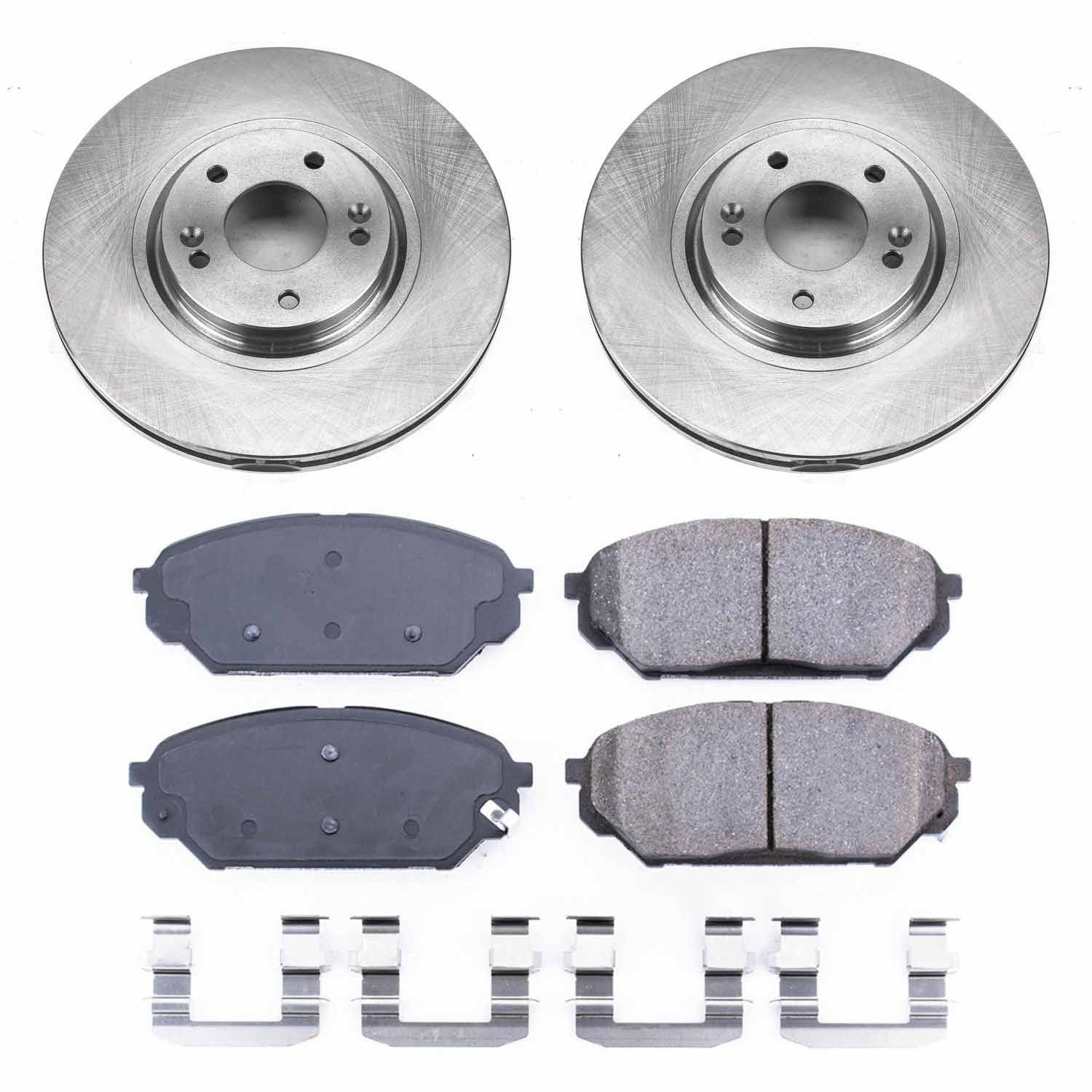 Power Stop - KOE5918 - Front - Disc Brake Pad and Rotor Kit