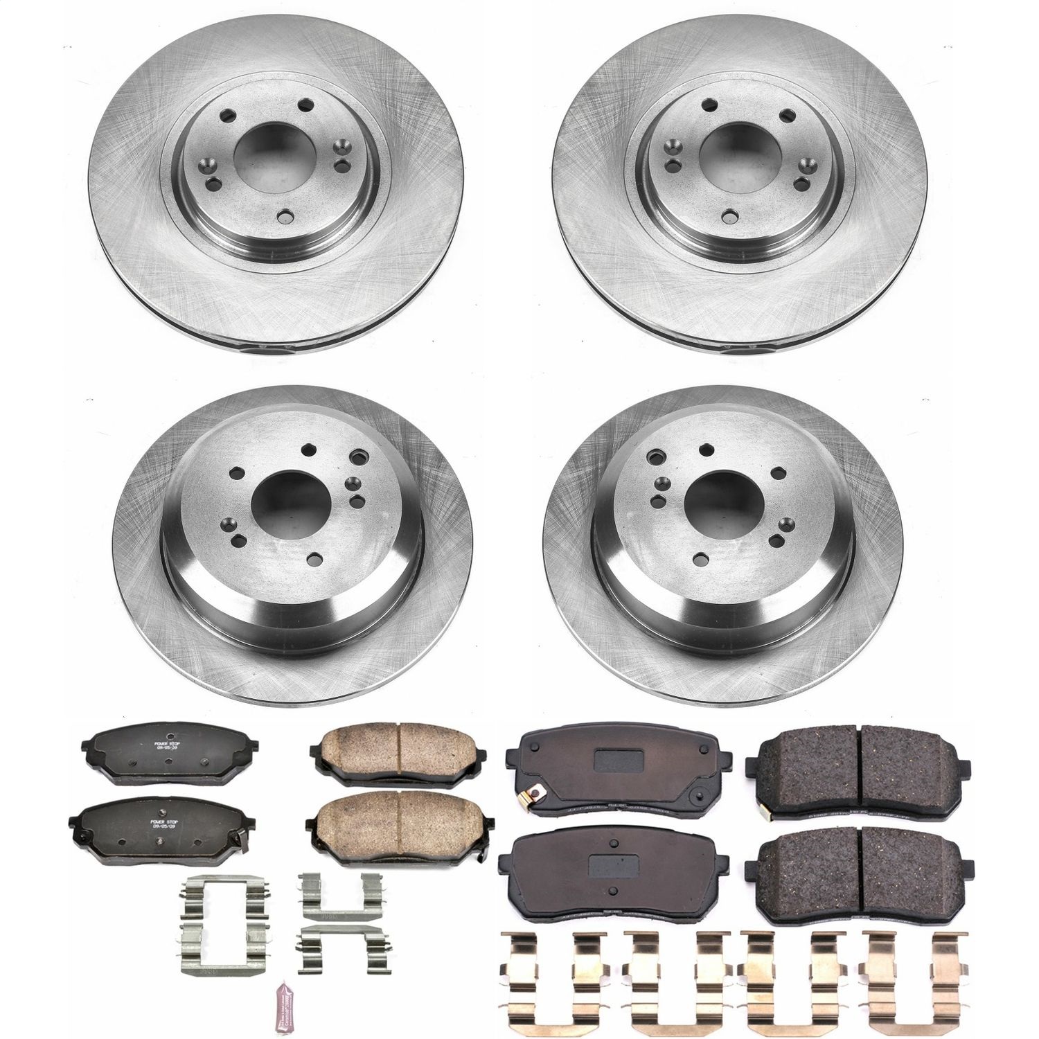 Power Stop - KOE5919 - Front and Rear - Disc Brake Pad and Rotor Kit
