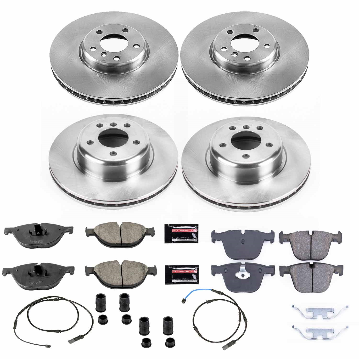 Power Stop - KOE6027 - Front and Rear - Disc Brake Pad and Rotor Kit