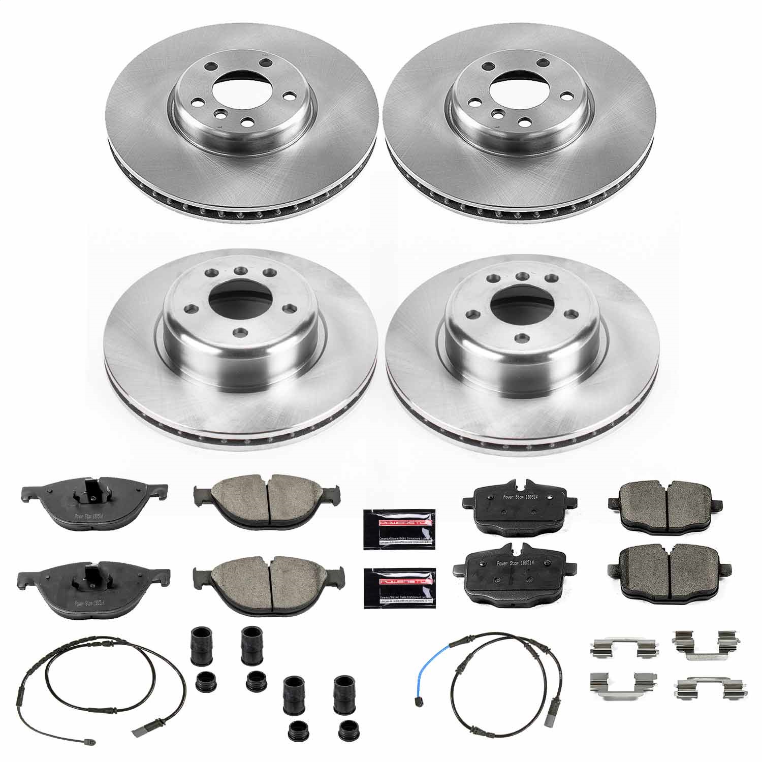 Power Stop - KOE6029 - Front and Rear - Disc Brake Pad and Rotor Kit