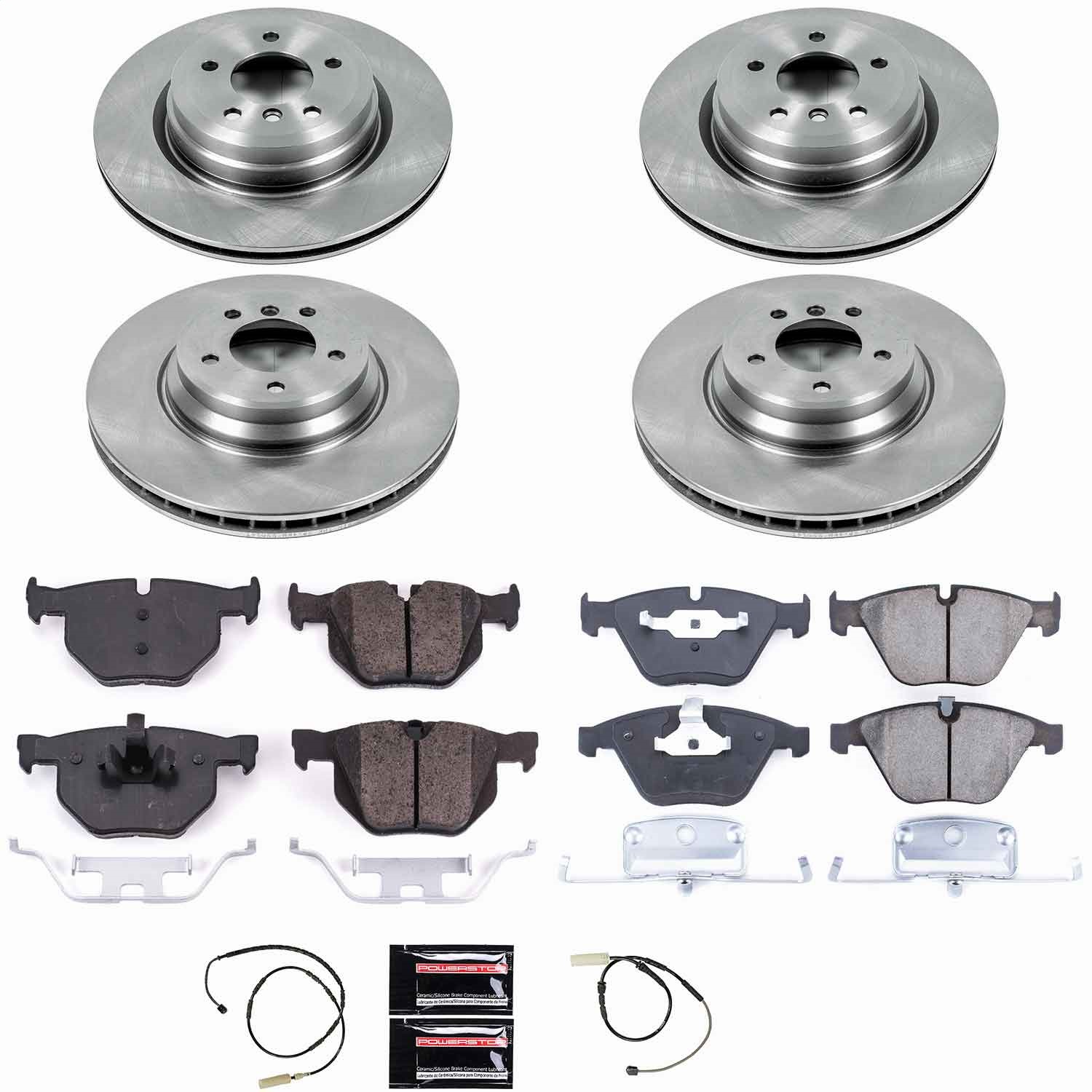 Power Stop - KOE6057 - Front and Rear - Disc Brake Pad and Rotor Kit