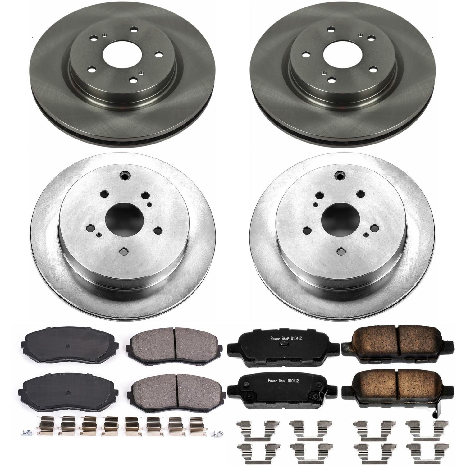 Power Stop - KOE6090 - Front and Rear - Disc Brake Pad and Rotor Kit