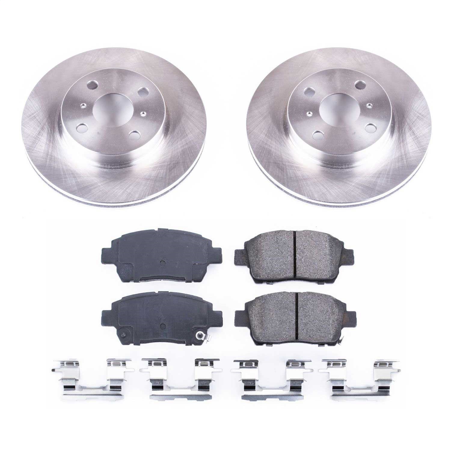 Power Stop - KOE6098 - Front - Disc Brake Pad and Rotor Kit
