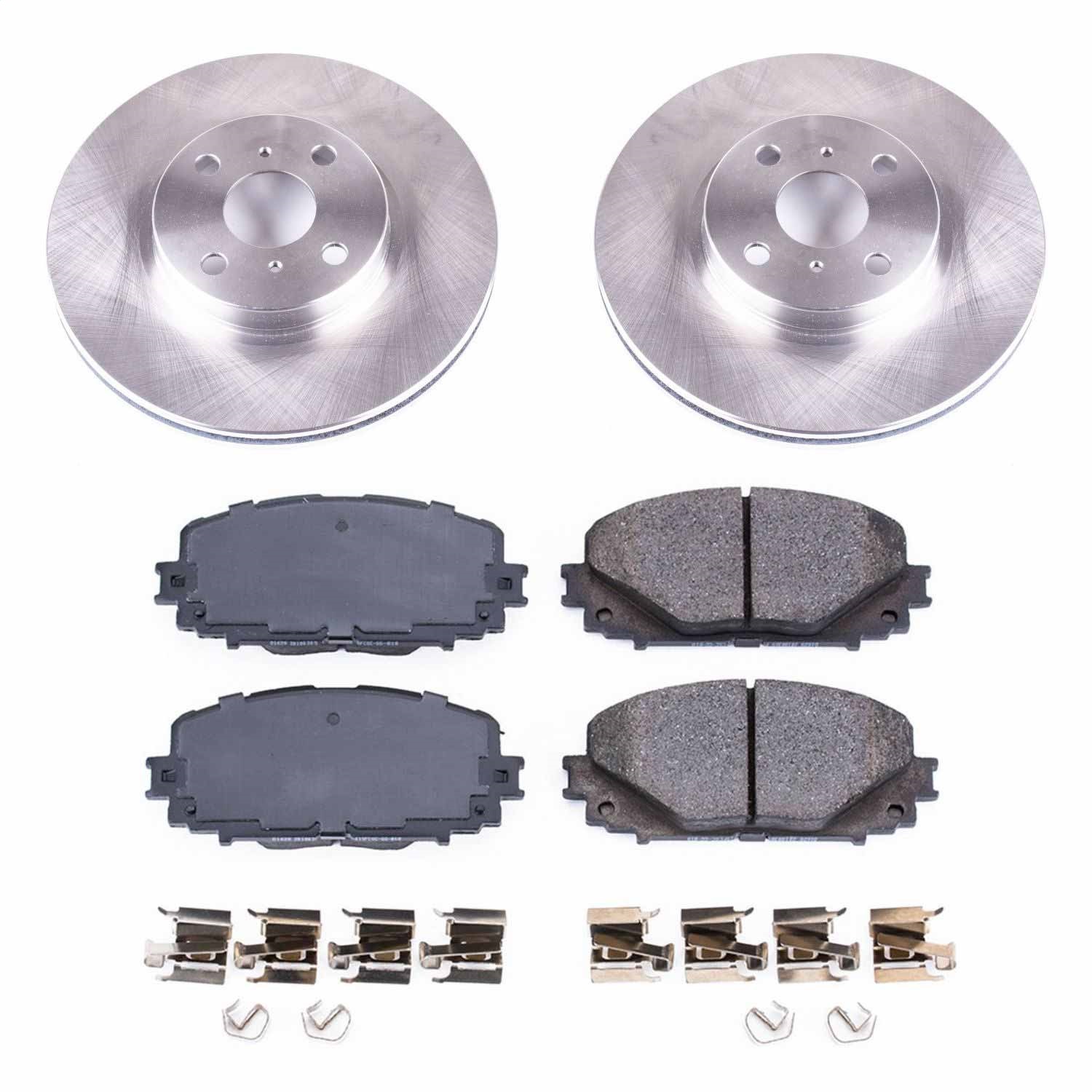 Power Stop - KOE6104 - Front - Disc Brake Pad and Rotor Kit