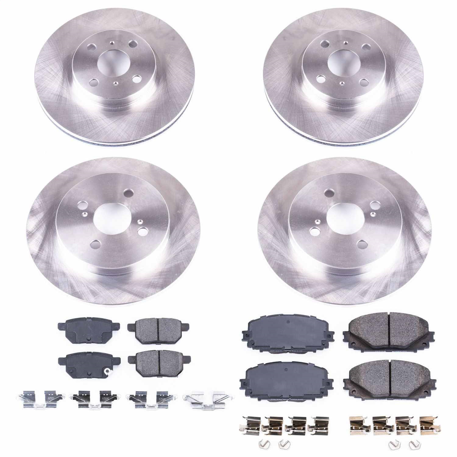 Power Stop - KOE6105 - Front and Rear - Disc Brake Pad and Rotor Kit