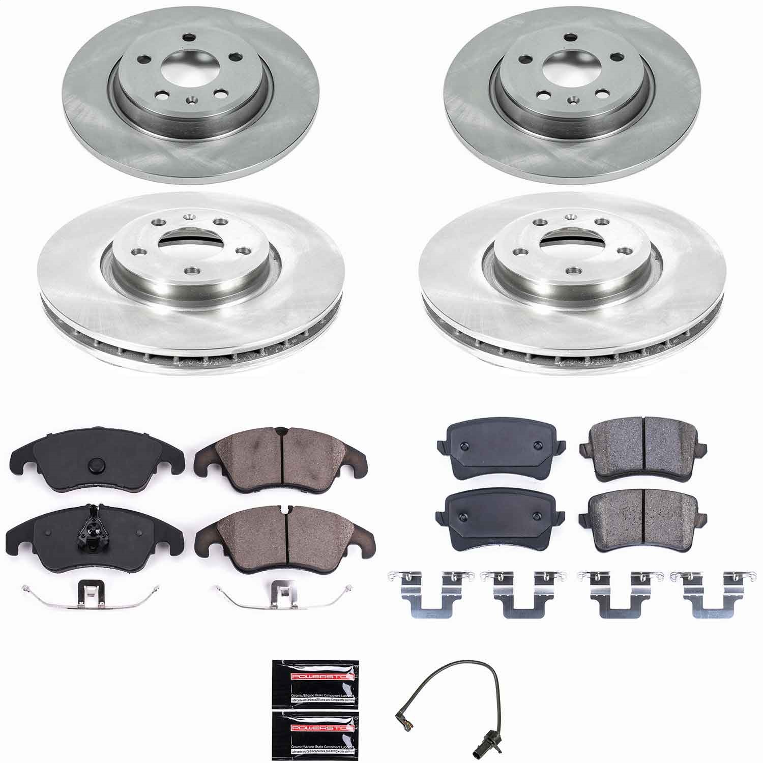 Power Stop - KOE6134 - Front and Rear - Disc Brake Pad and Rotor Kit