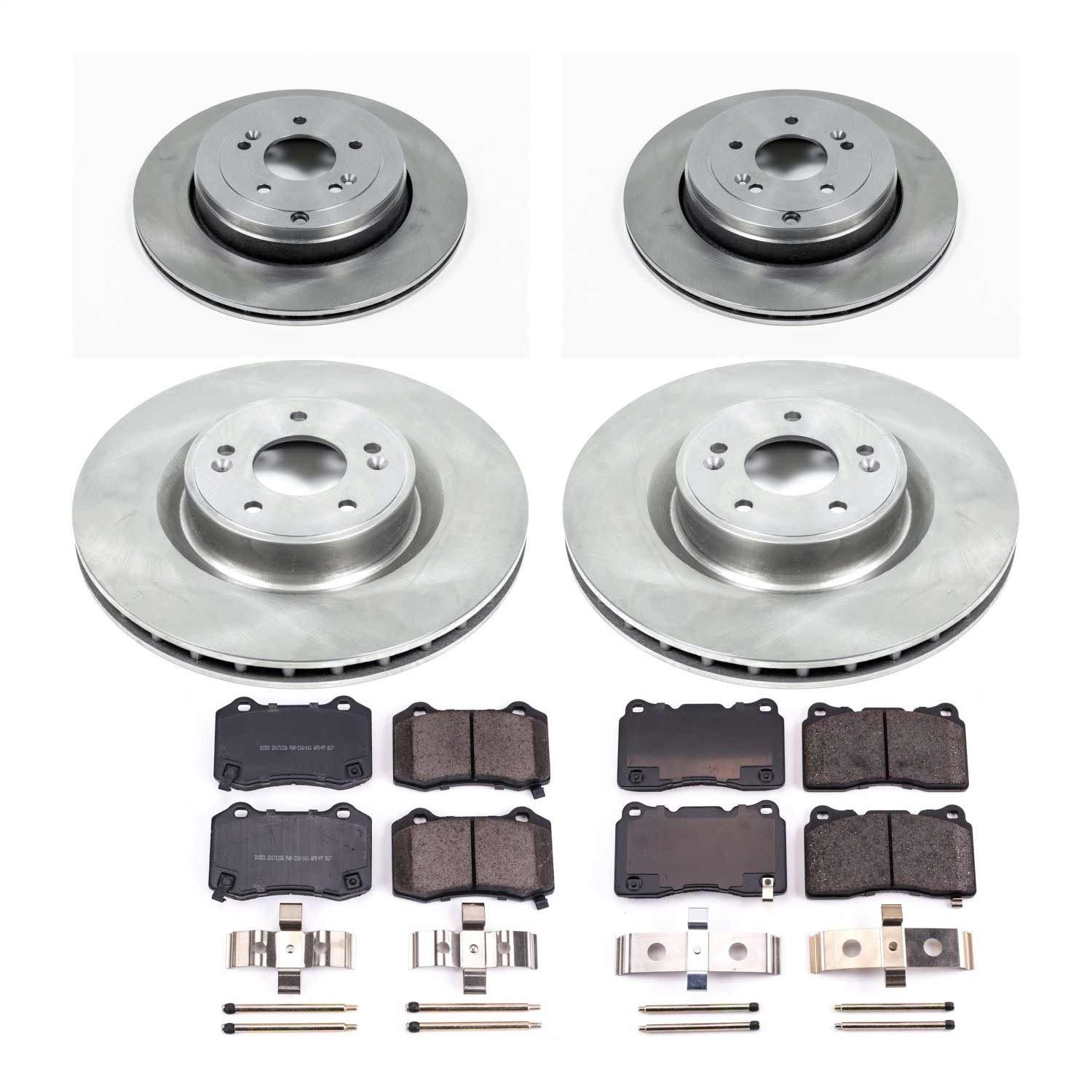 Power Stop - KOE6167 - Front and Rear - Disc Brake Pad and Rotor Kit
