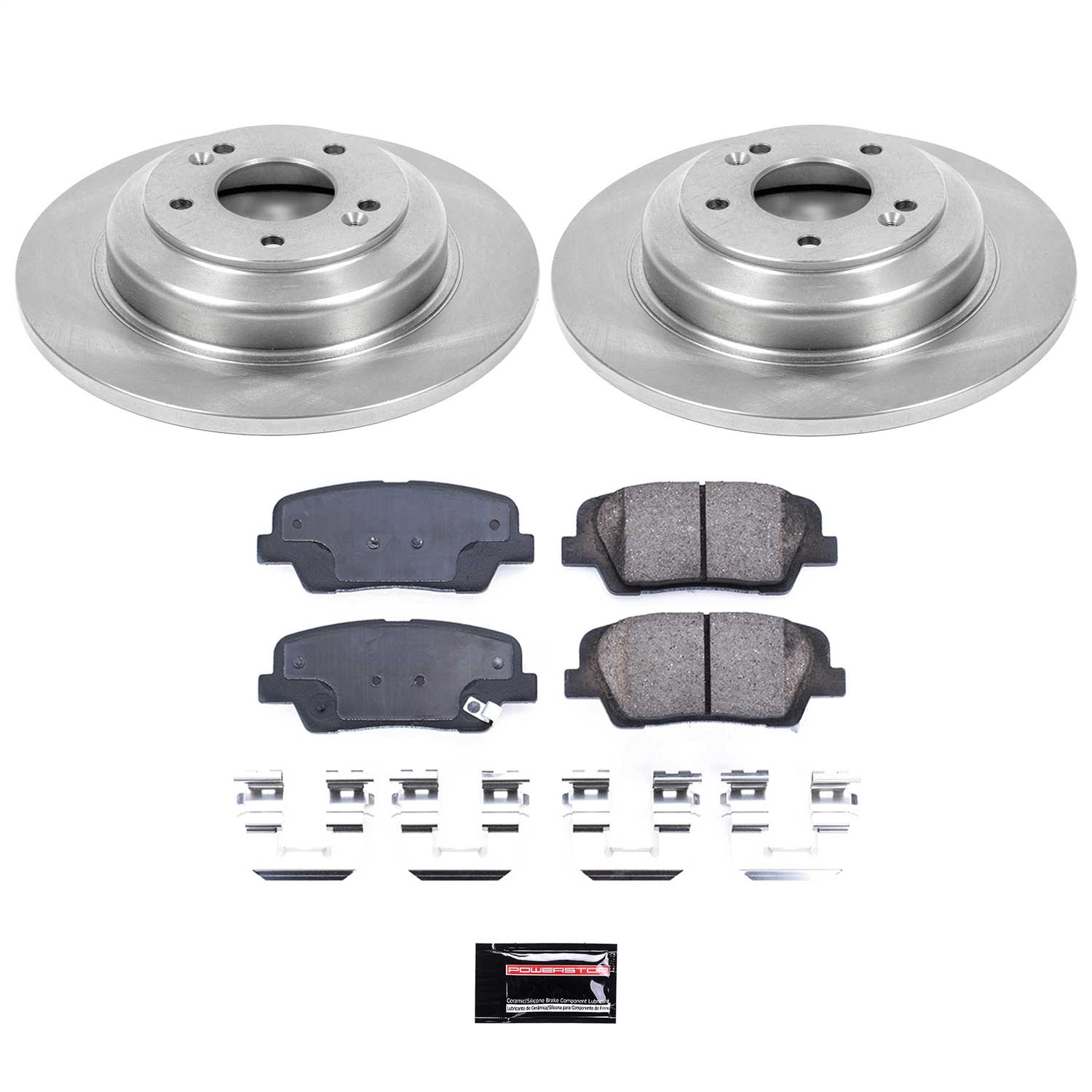 Power Stop - KOE6168 - Rear - Disc Brake Pad and Rotor Kit