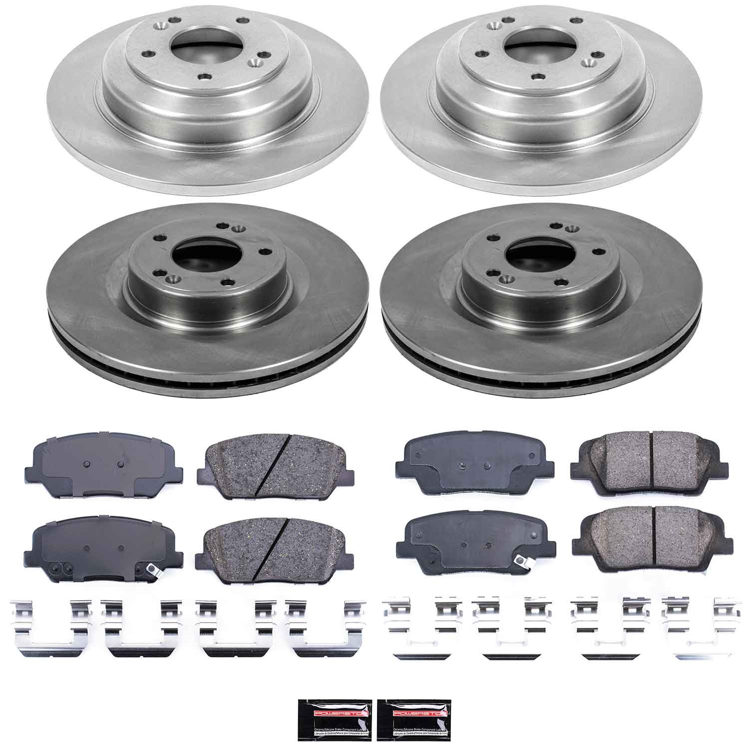 Power Stop - KOE6170 - Front and Rear - Disc Brake Pad and Rotor Kit