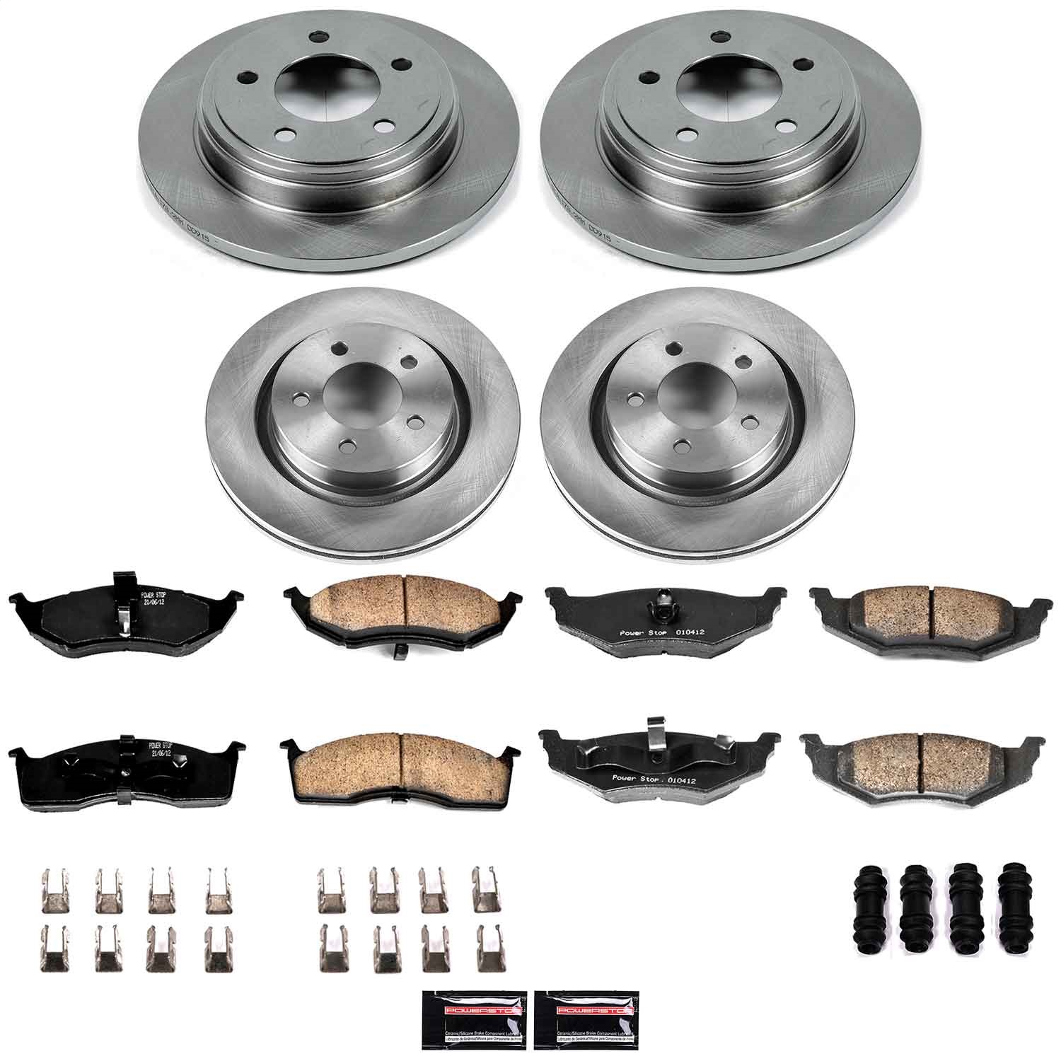 Power Stop - KOE6178 - Front and Rear - Disc Brake Pad and Rotor Kit