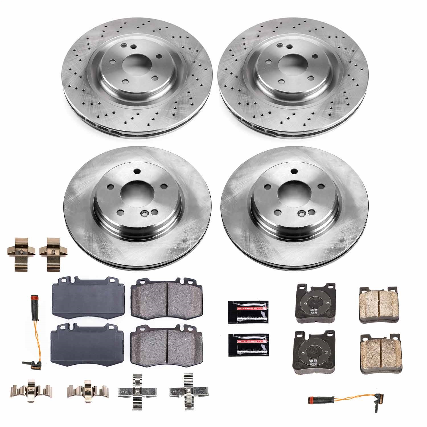Power Stop - KOE6204 - Front and Rear - Disc Brake Pad and Rotor Kit