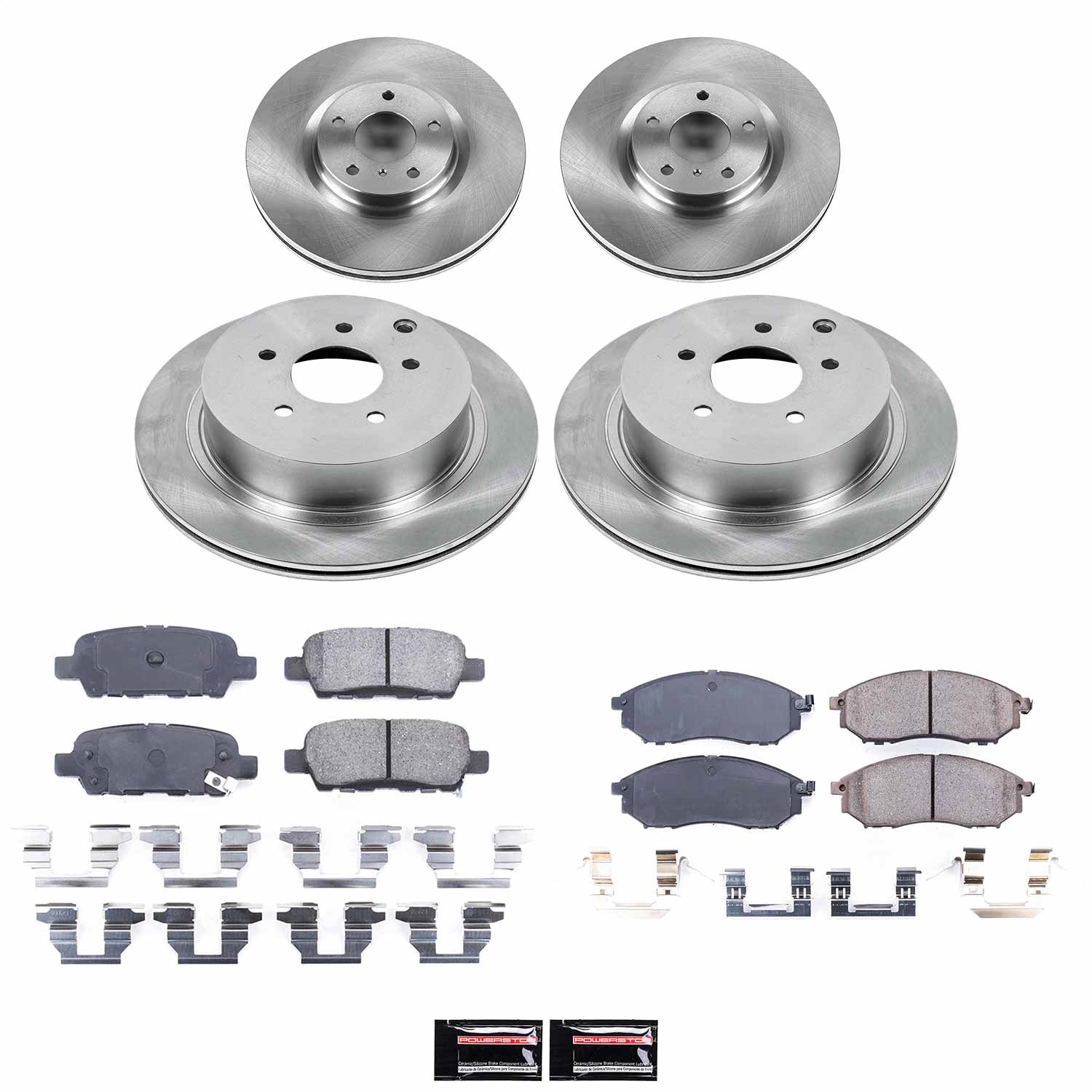 Power Stop - KOE6237 - Front and Rear - Disc Brake Pad and Rotor Kit