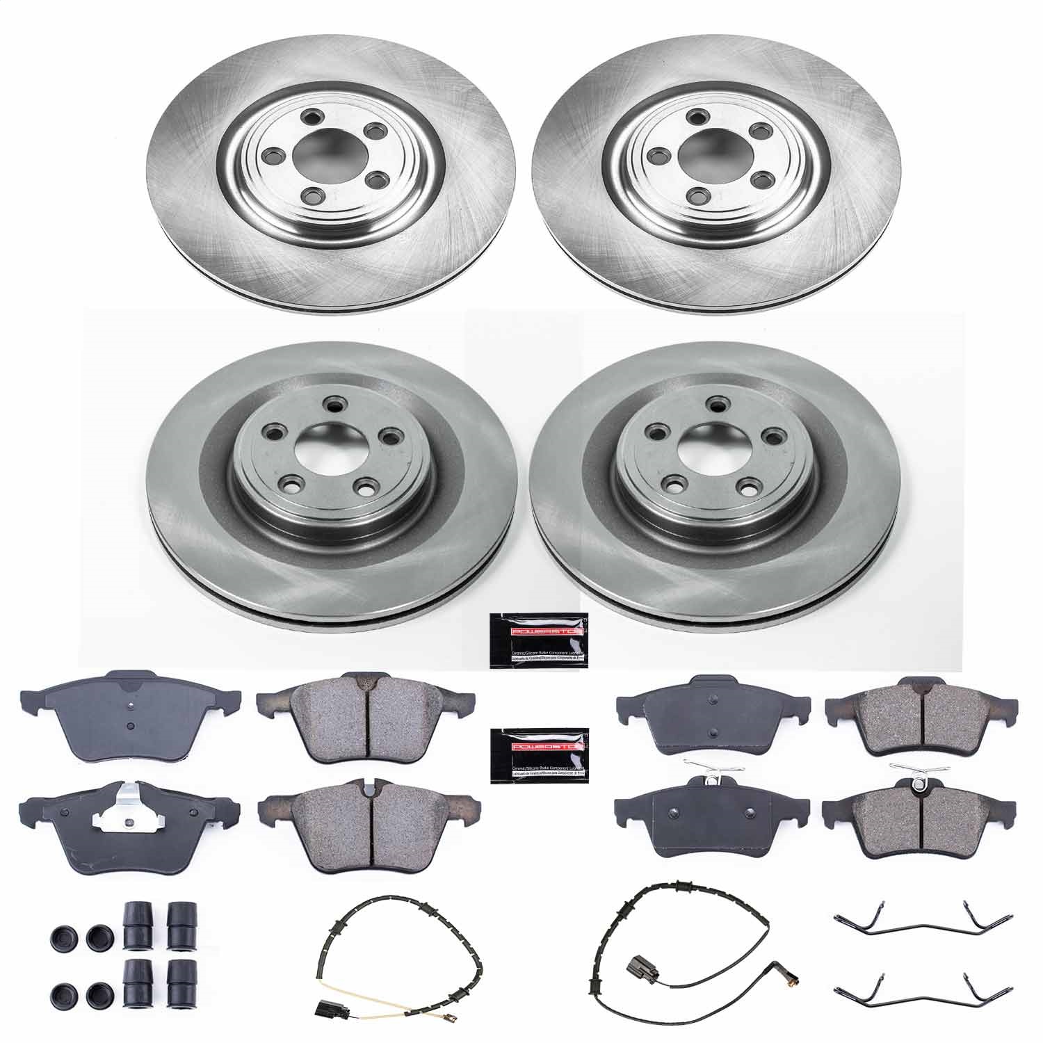 Power Stop - KOE6283 - Front and Rear - Disc Brake Pad and Rotor Kit
