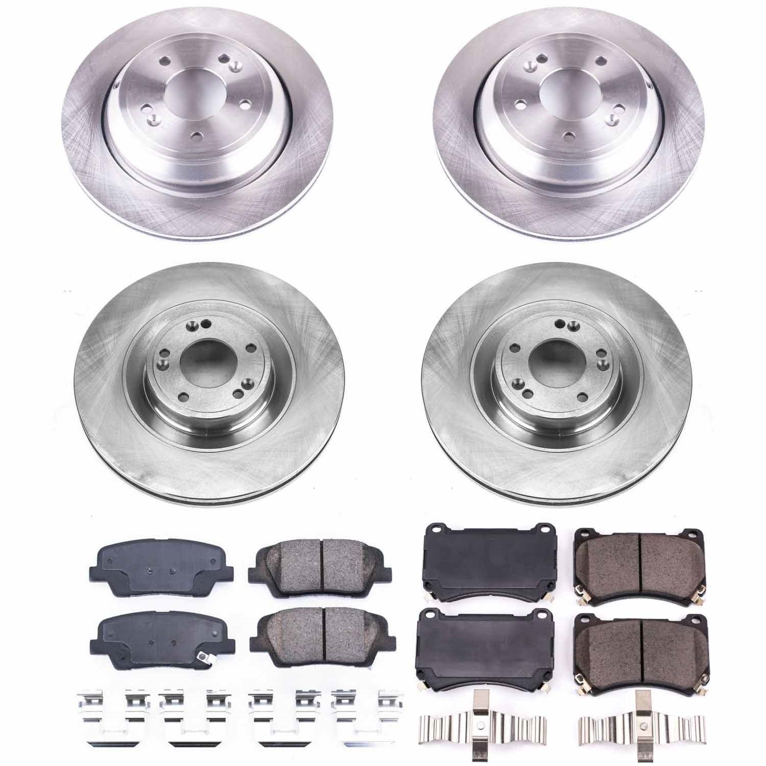 Power Stop - KOE6312 - Front and Rear - Disc Brake Pad and Rotor Kit